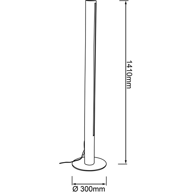 warmweiß, Holz/Metall, Stehlampe 1 BAUR dimmbar, gebeizt cm, kiefer Brilliant H 141 »Odun«, flammig-flammig, 2900 | LED lm,