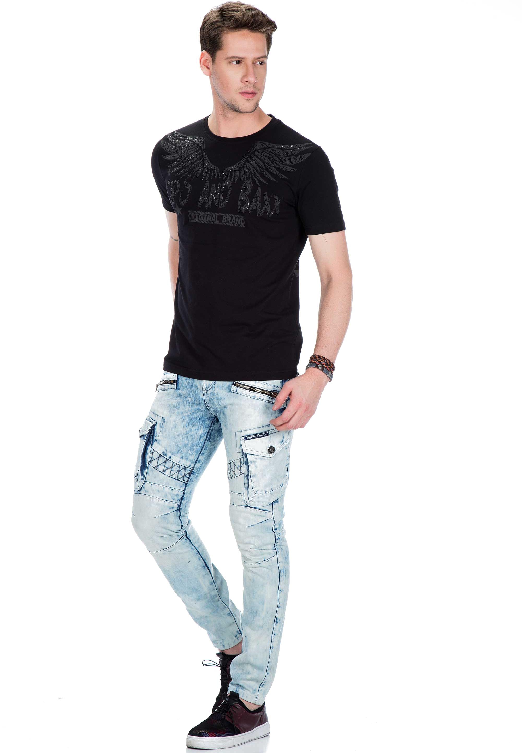 Cipo & Baxx Bequeme Jeans, im Cargo-Style mit Deko-Zippern in Straight Fit  ▷ kaufen | BAUR