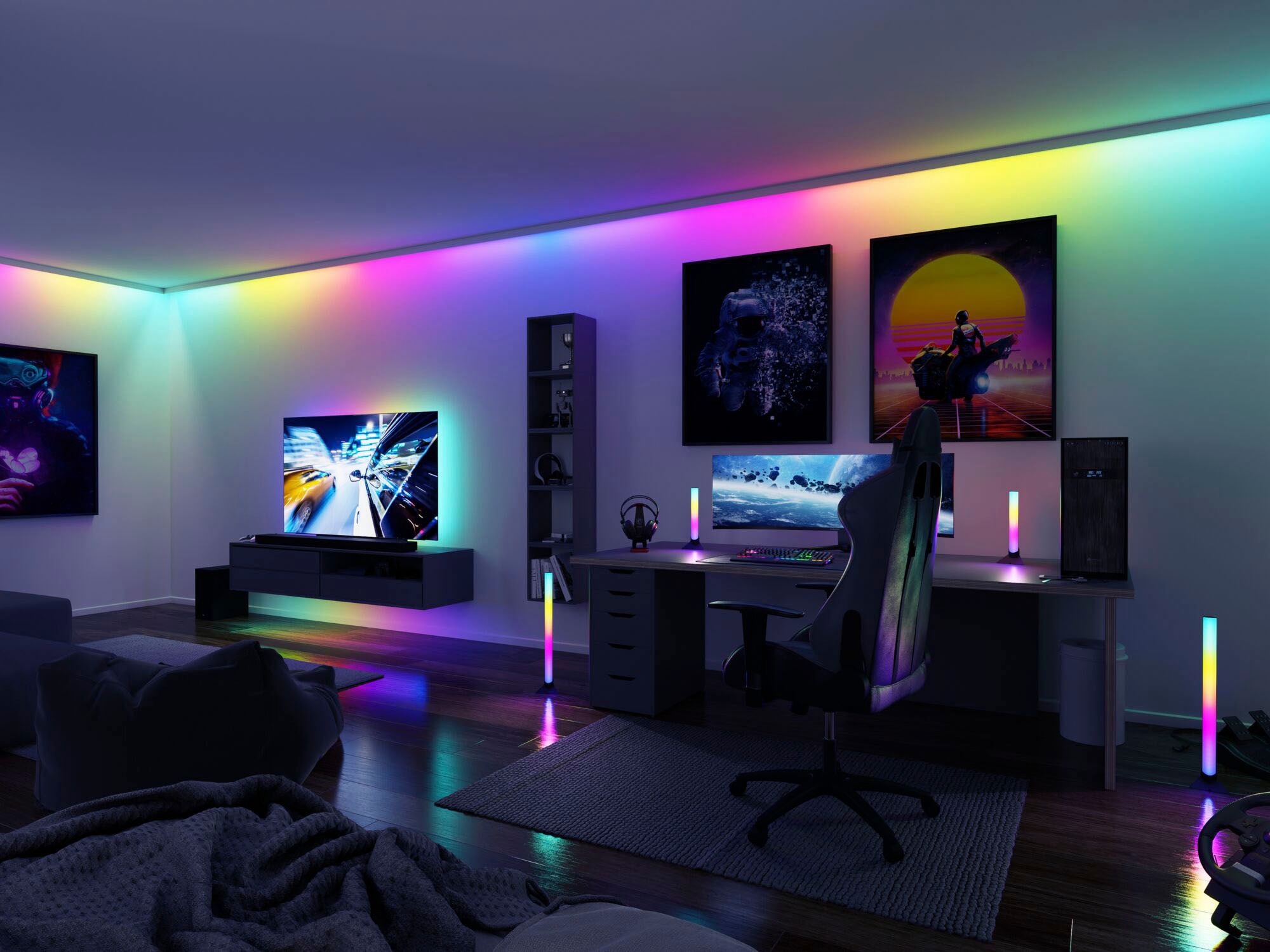 Paulmann LED-Streifen »Dynamic Rainbow flammig RGB kaufen 5m 15VA«, BAUR 10,5W St.- | 60LEDs/m 1
