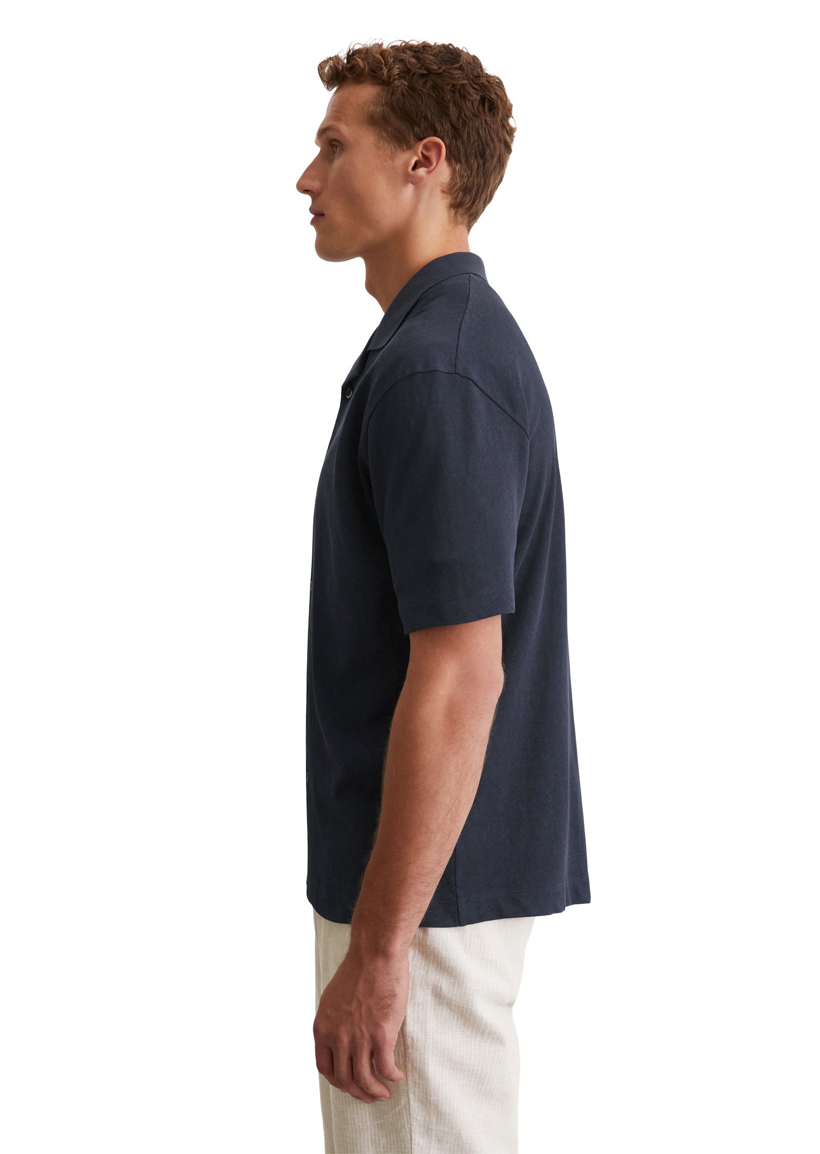 Marc O'Polo Poloshirt »aus Bio-Baumwolle und Leinen«