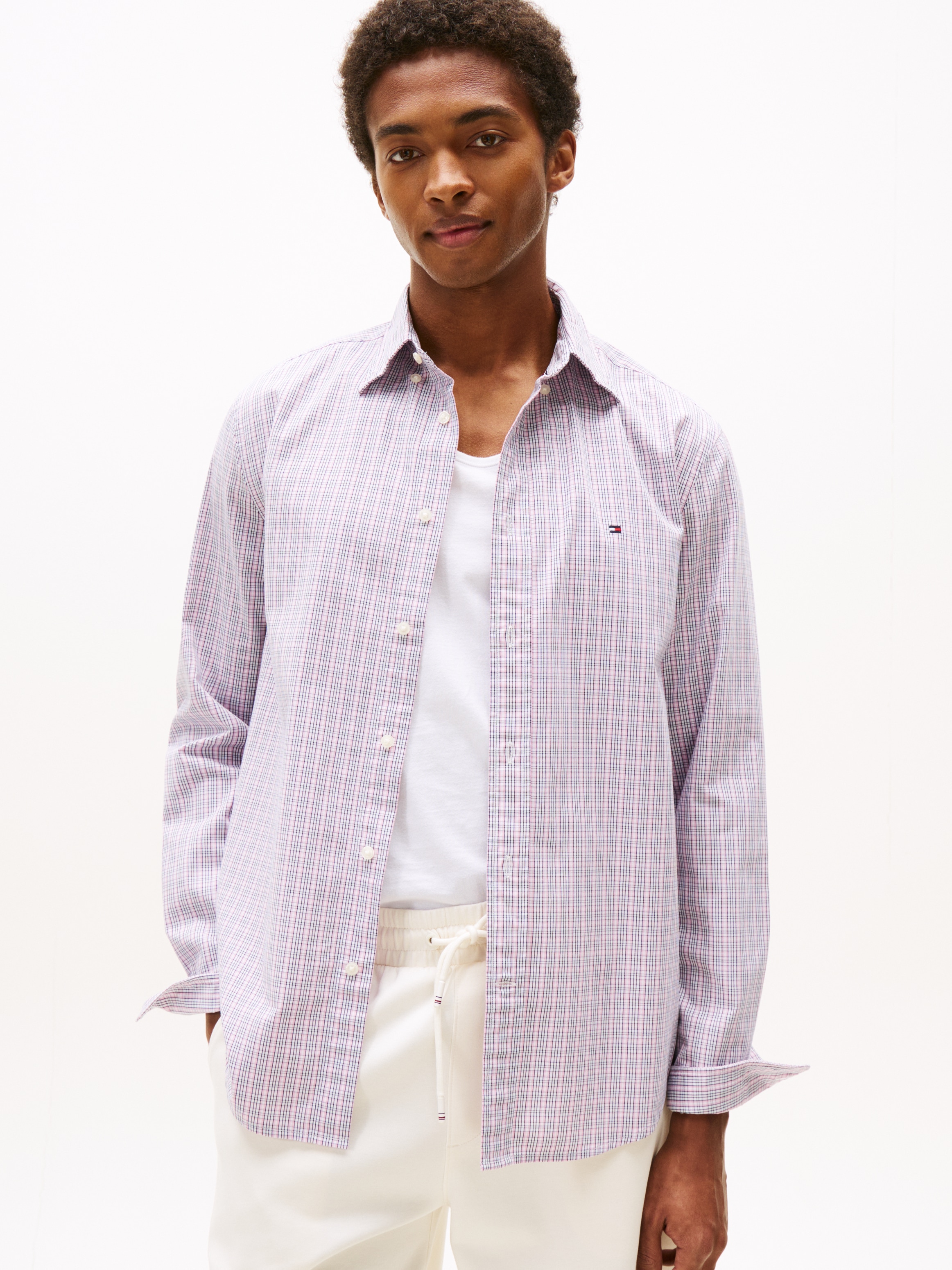 Tommy Hilfiger Langarmhemd "FLEX POPLIN SMALL TARTAN SHIRT", regular fit, k günstig online kaufen
