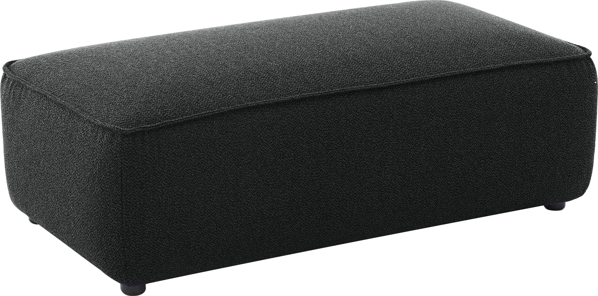 Hocker W.SCHILLIG "around-the-block", grau (midnight o10), B:120cm H:39cm T:60cm, ROHLEDER Jacquard-Flachgewebe Q2 O10 (60% Polyacryl, 40% Polyester), Hocker, Hocker, mit eleganter Biese