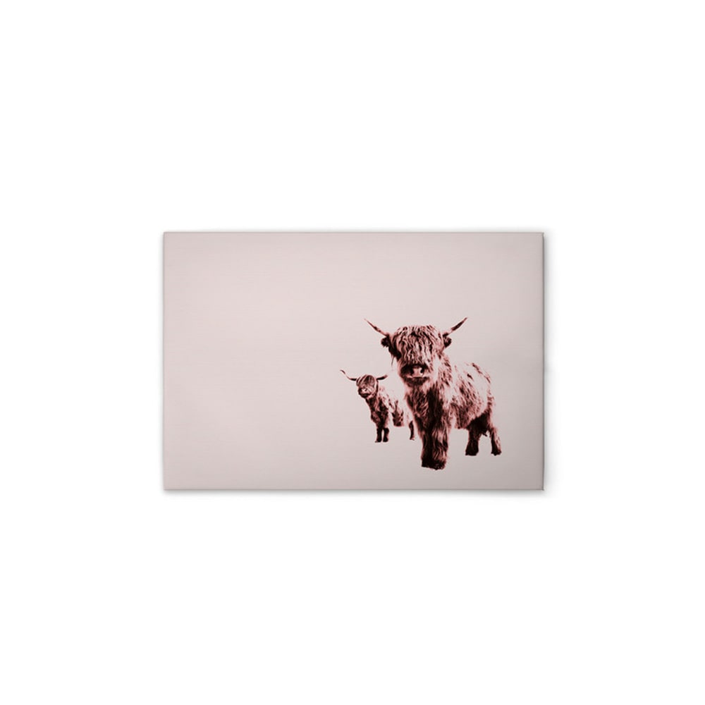 A.S. Création Leinwandbild "Highland Cows - Wandbild Beige Braun Rosa Keilr günstig online kaufen