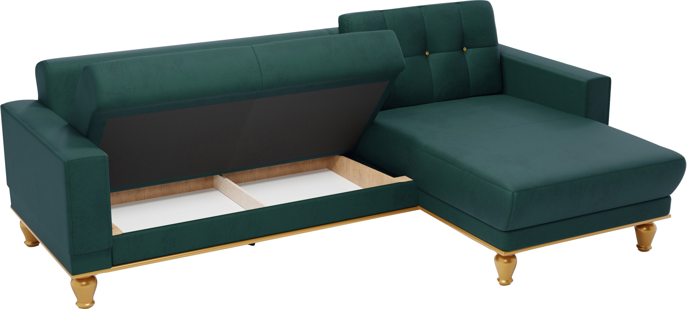 sit&more Ecksofa »Orient 5 L-Form«, mit Strass-Stein, wahlweise mit Bettfunktion und Bettkasten