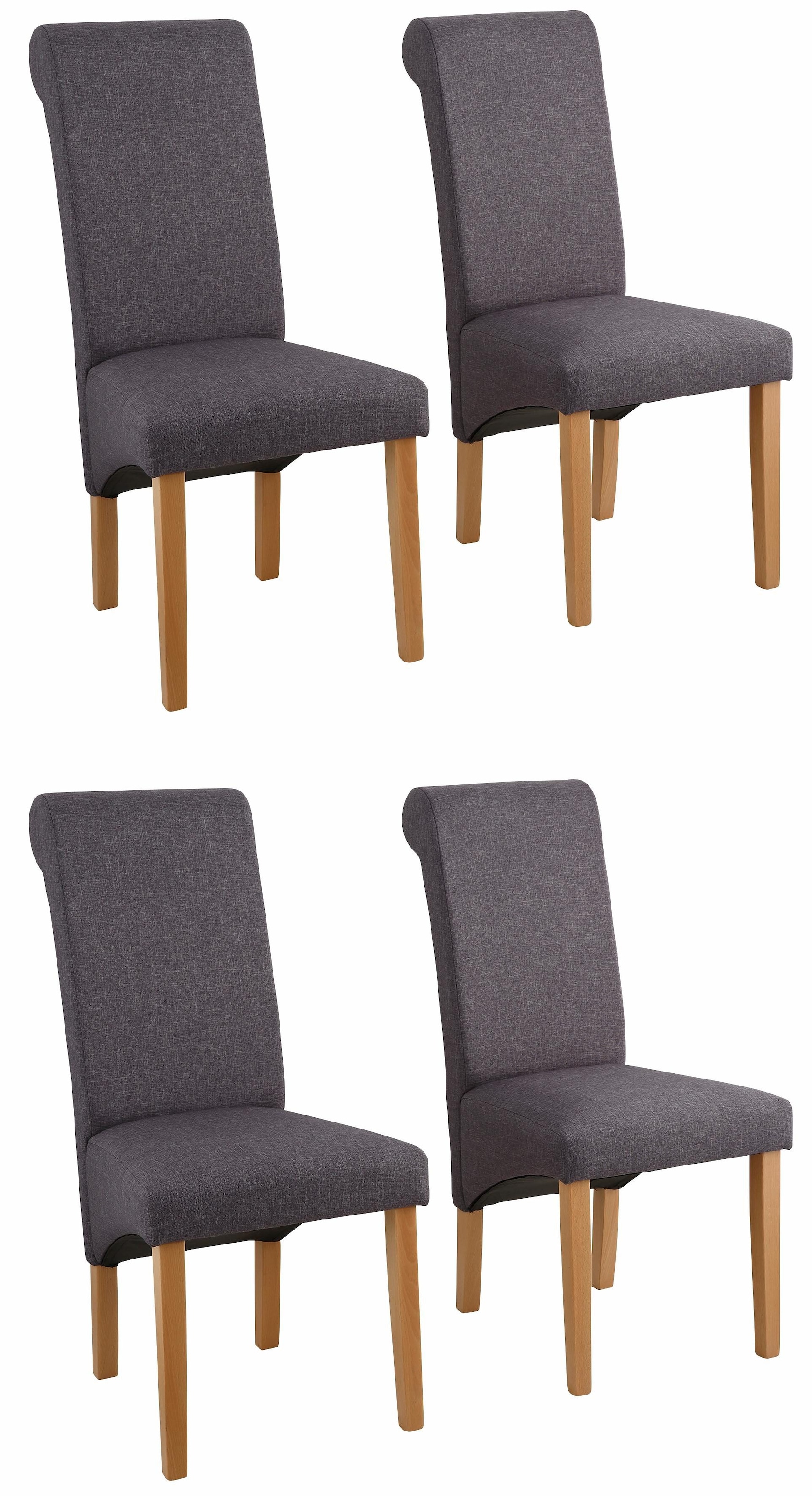 Home affaire 4-Fußstuhl "Rito Tiago", (Set), 4 St., Struktur, im 2er, 4er oder 6er-Set