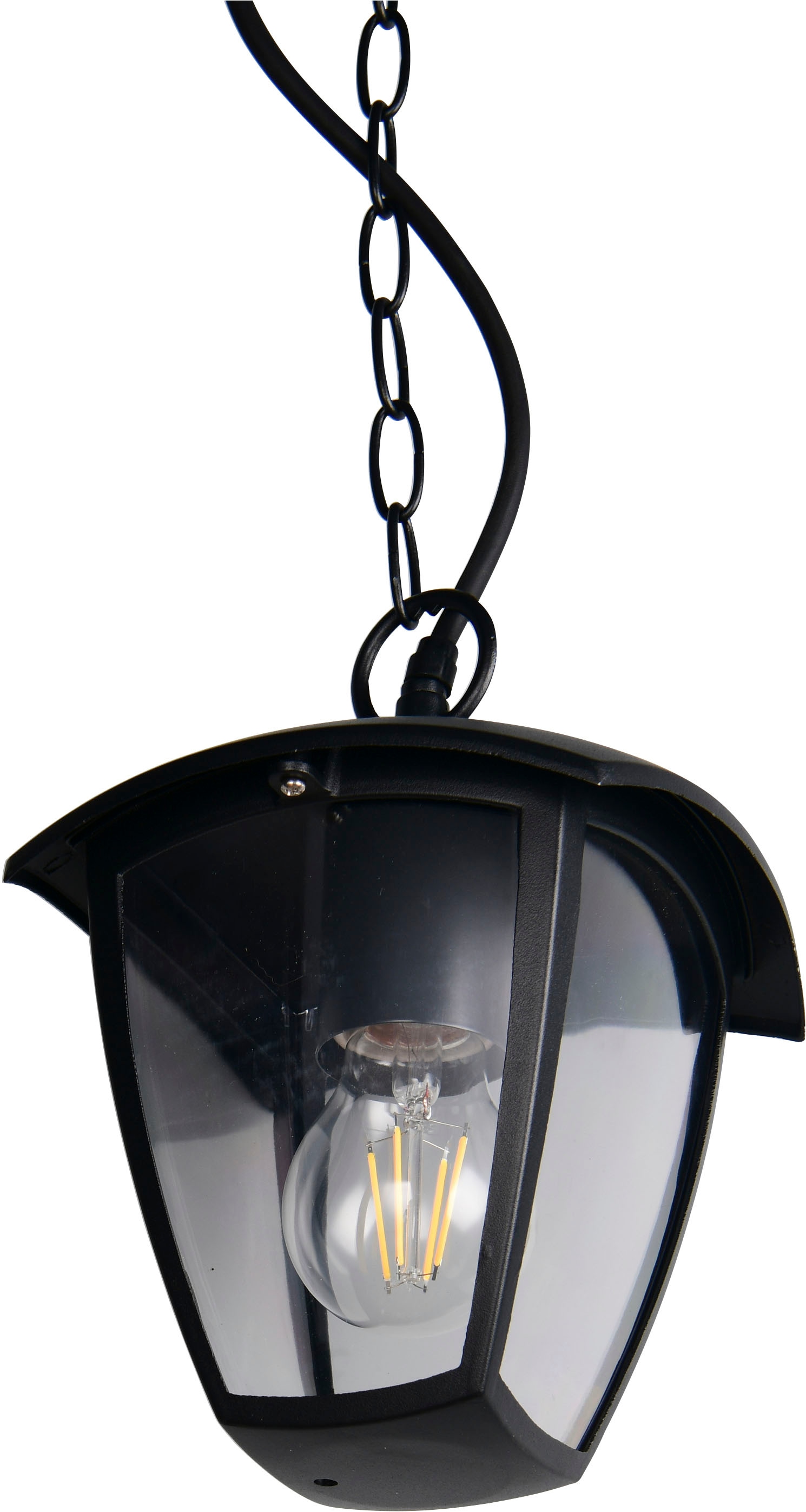 TRIO Leuchten Außen-Deckenleuchte »VENTA, Outdoor Pendelleuchte 1-flammig, exkl 1x E27 max 10W, IP44«, 1 flammig, Leuchtmittel E27 | Leuchtmittel wechselbar, Terrassen Hängelampe, Pendelleuchte Garten max Höhe 82cm