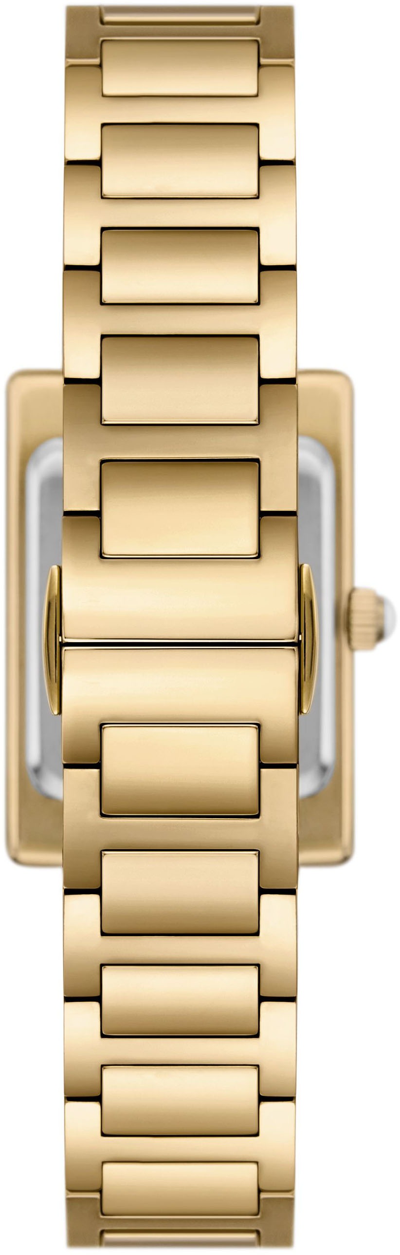 Emporio Armani Quarzuhr, Armbanduhr, Damenuhr, Edelstahlarmband, analog, Glassteine