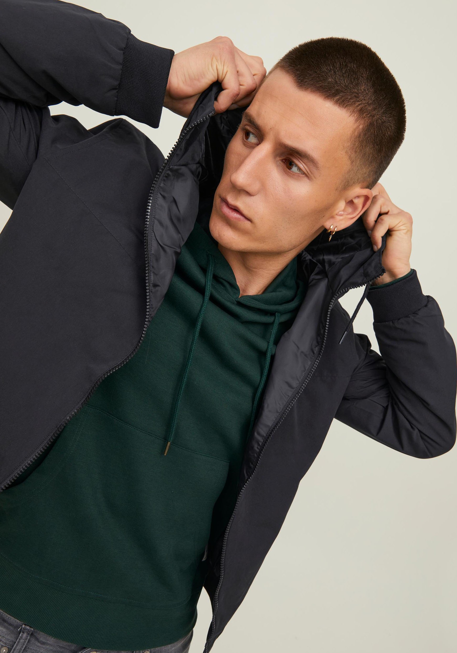 Thumbnail - Jack & Jones Blouson "JJERUSH mit Kapuze" mit Kapuze Kunstfaser