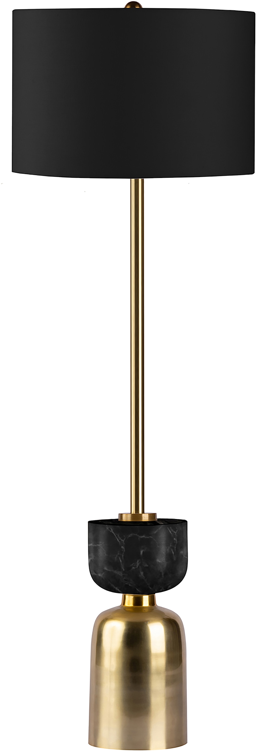 KAYOOM Stehlampe "Ceres", 1, Ø 30,5cm H: 127cm, 1 Stk., schwarz, Wohnzimmer, Leuchten, Stehlampe, Sockel in Material-Mix aus Marmor und Eisen,