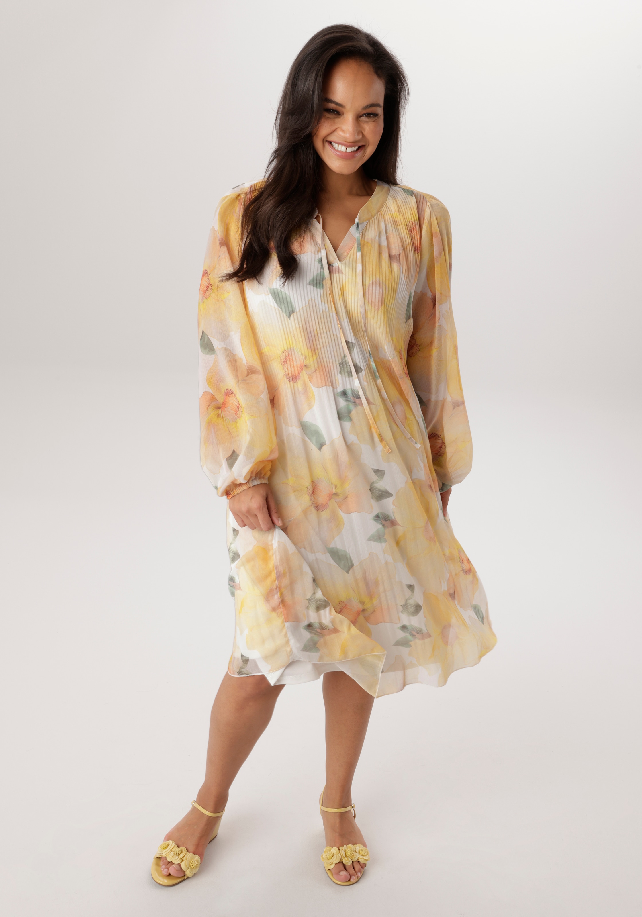 Aniston PLUS Sommerkleid in Alloverprint - NEUE KOLLEKTION günstig online kaufen