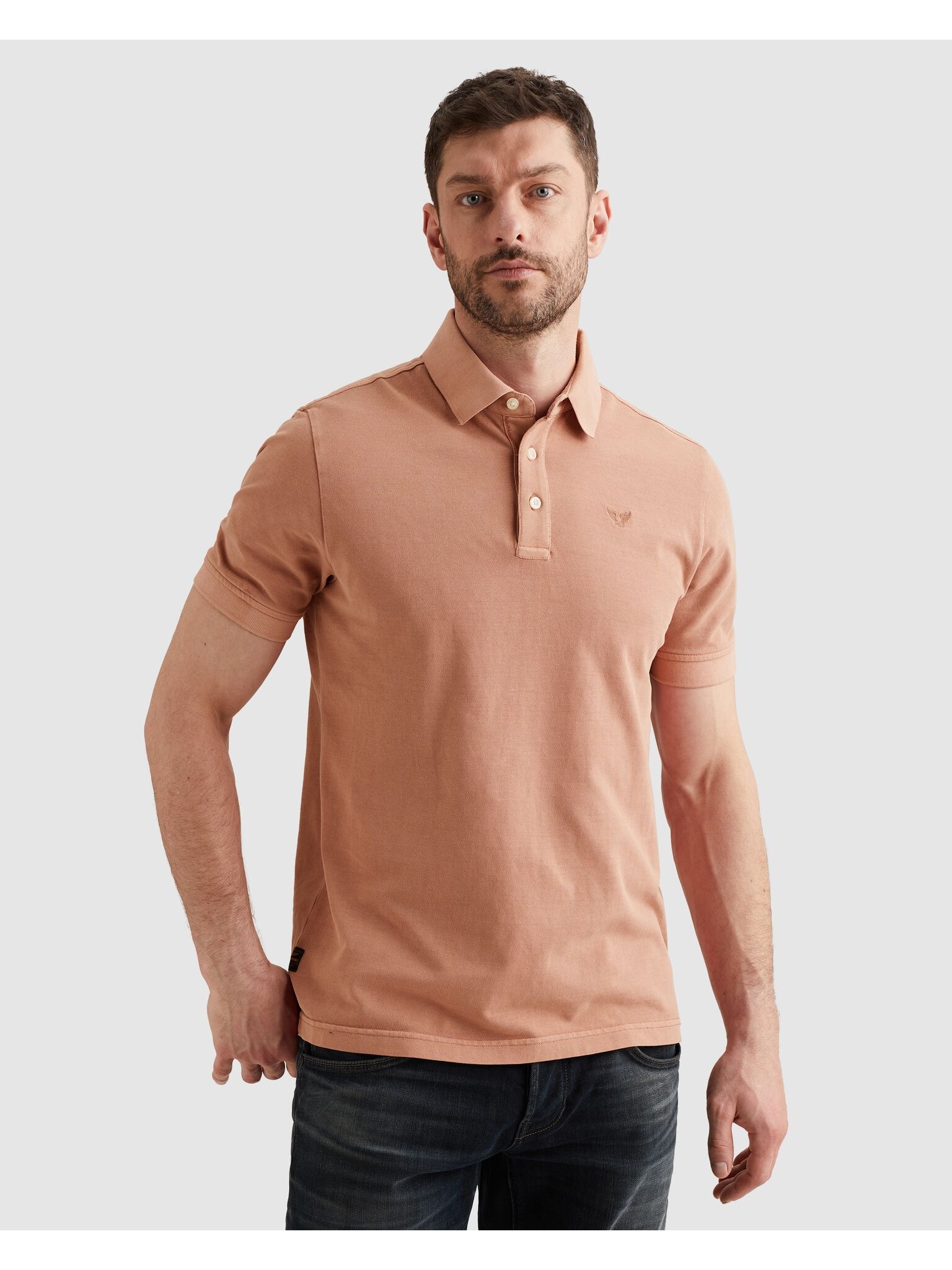 PME LEGEND Poloshirt »Short sleeve polo pique garment dyed« mit Logo Stickerei