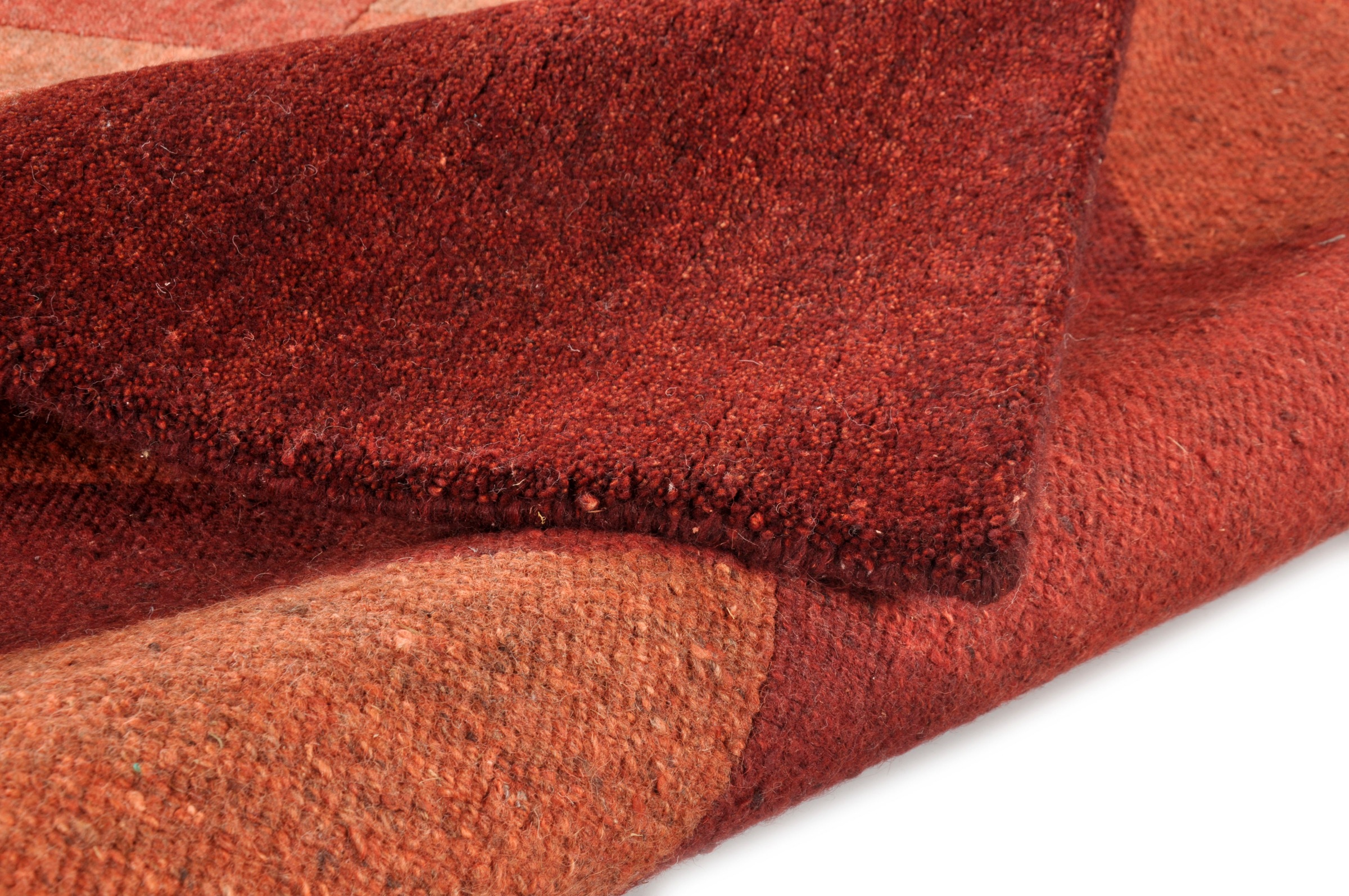 Wollteppich THEKO "Dalas - 7709", rot, B:140cm H:18mm L:200cm, Schurwolle, Teppiche, reine Wolle, handgeknüpft, Patchwork Design 2