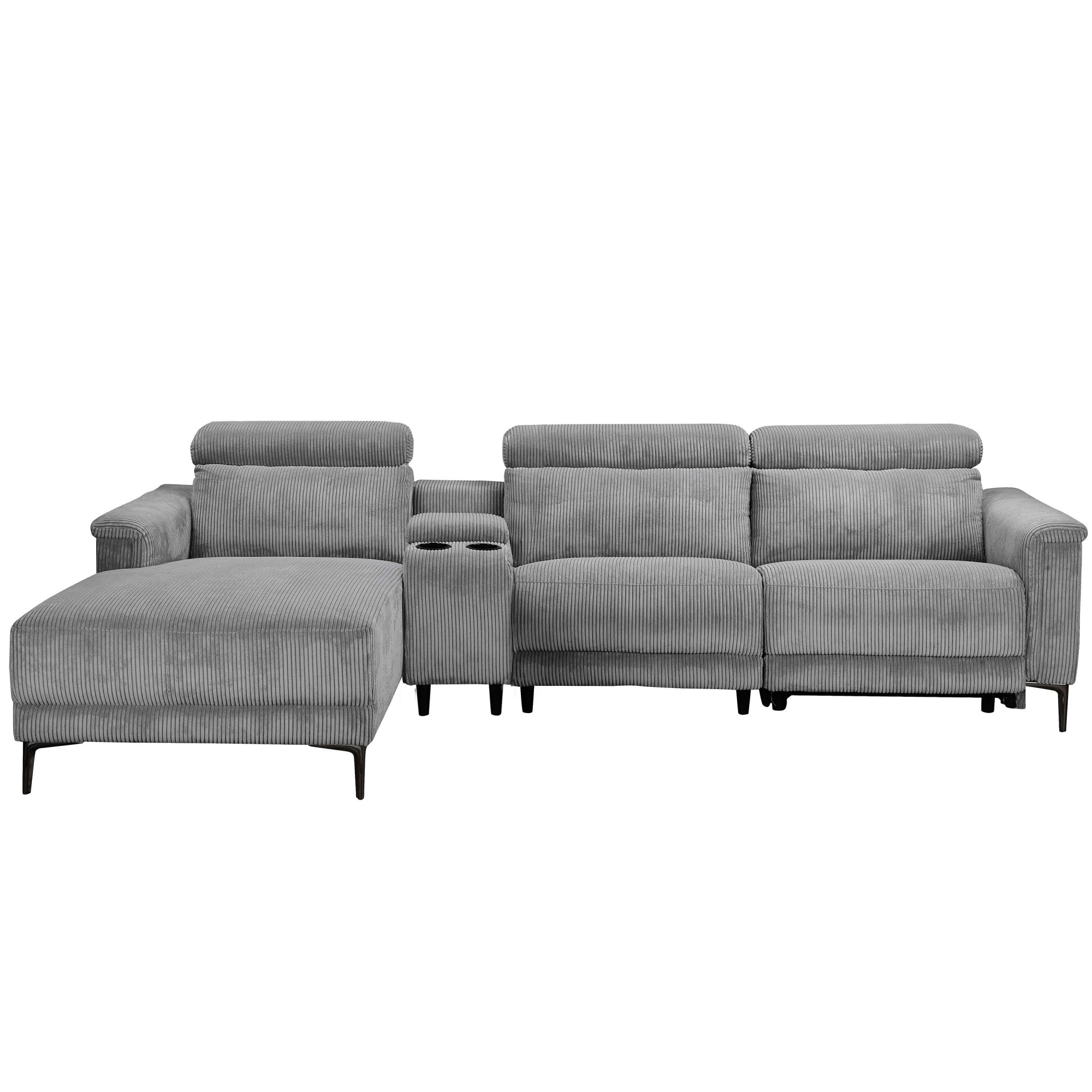 OTTO home Ecksofa »LUND Kinosofa, L-Form, 298cm, man./elektr. Relaxfunktion (mit USB-A/C)« USB-A/C bei elektr.Variante, Kopfteilverstellg/Getränkehalter/Staufach