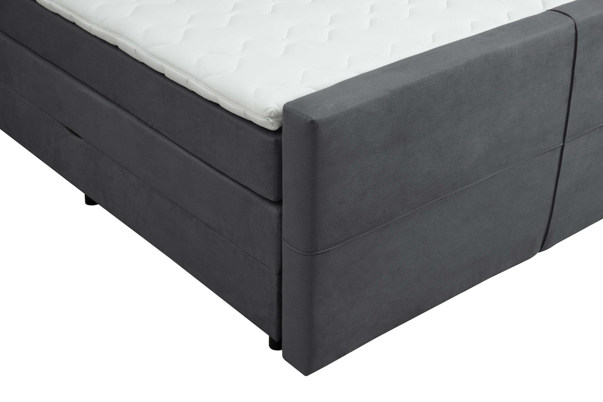 Home affaire Boxspringbett »Lucas, Doppelbett, Polsterbett, Federkernbett, Komforbett, 160,180 cm« inkl. Topper, zwei Bettkästen, Taschen-Federkernmatratze, Härtegrad 3