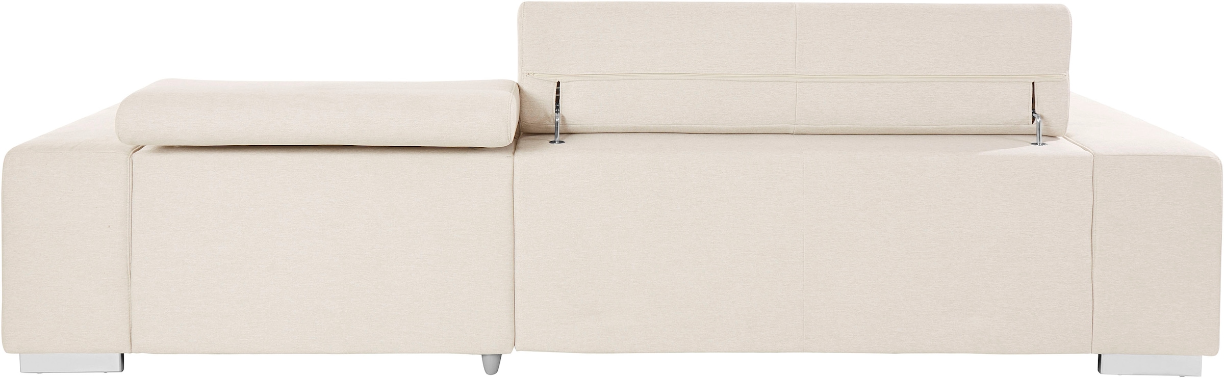 COTTA Ecksofa »Orion L-Form«, mit Recamiere, inkl. verstellbaren Kopfstützen und 3 Kissen