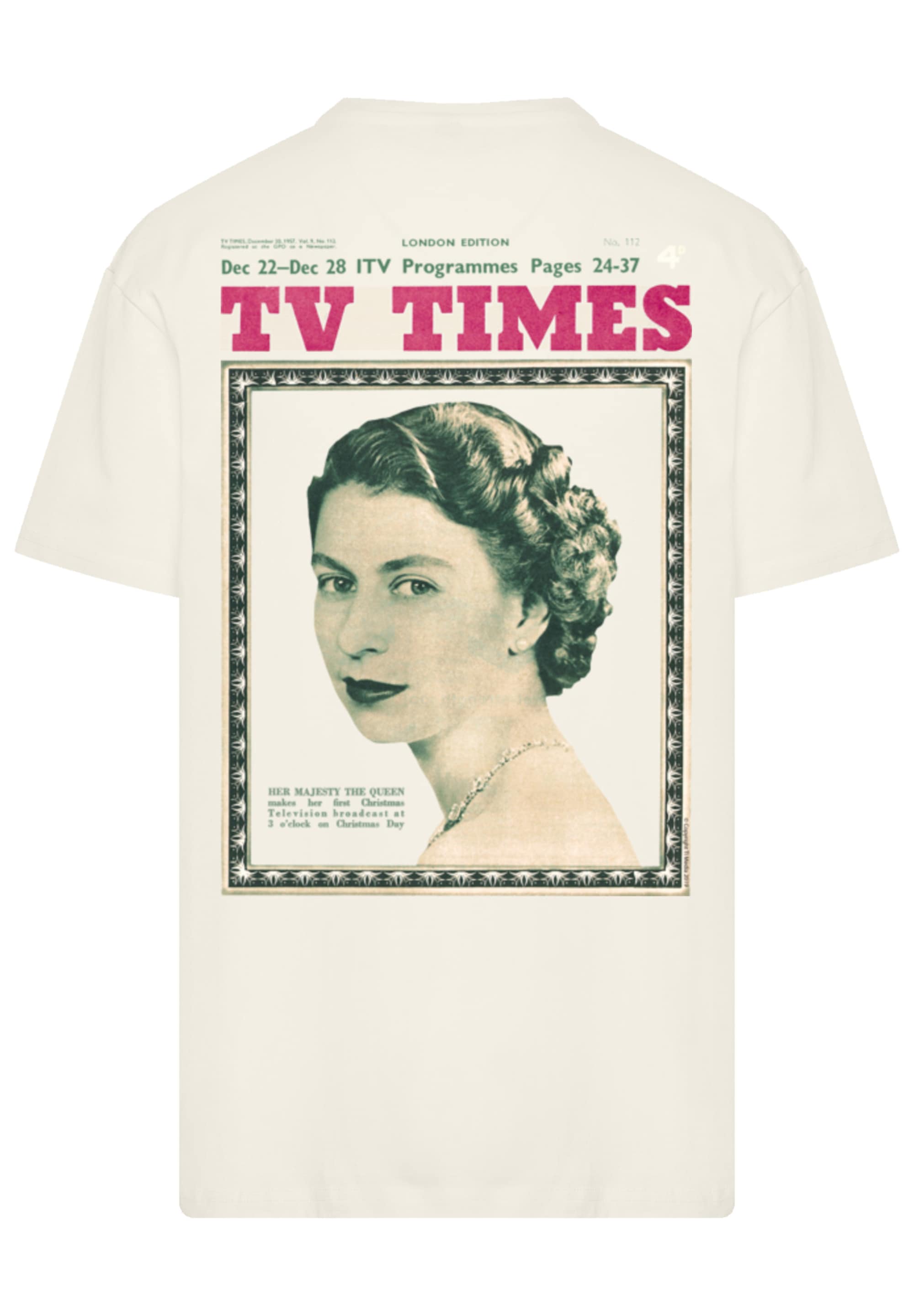 F4NT4STIC T-Shirt »TV Times Queen Elizabeth II 1957 Cover«, Premium Qualität