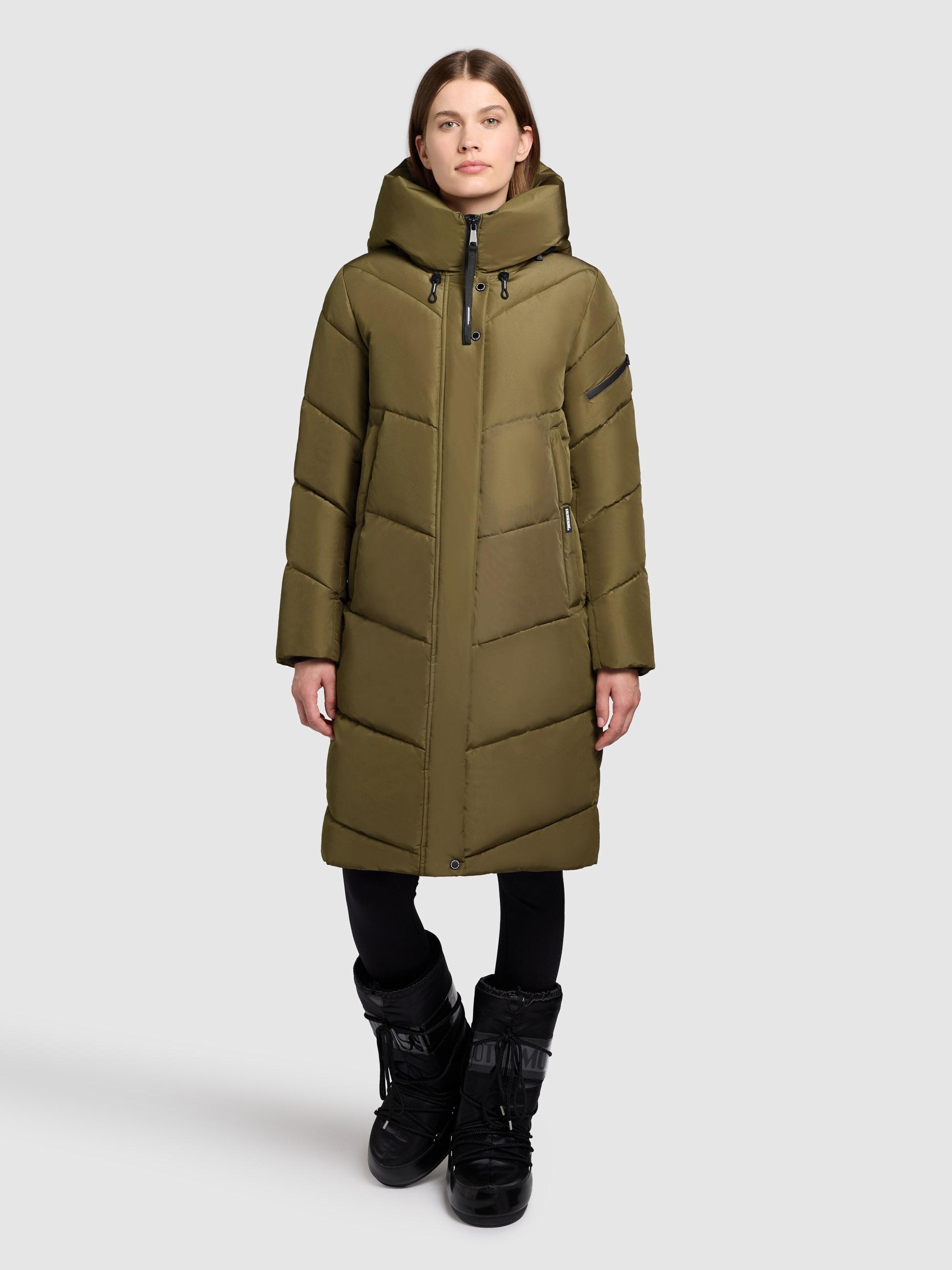 khujo Steppmantel »Jange-YM«, Warmer Wintermantel mit magnetischen Details