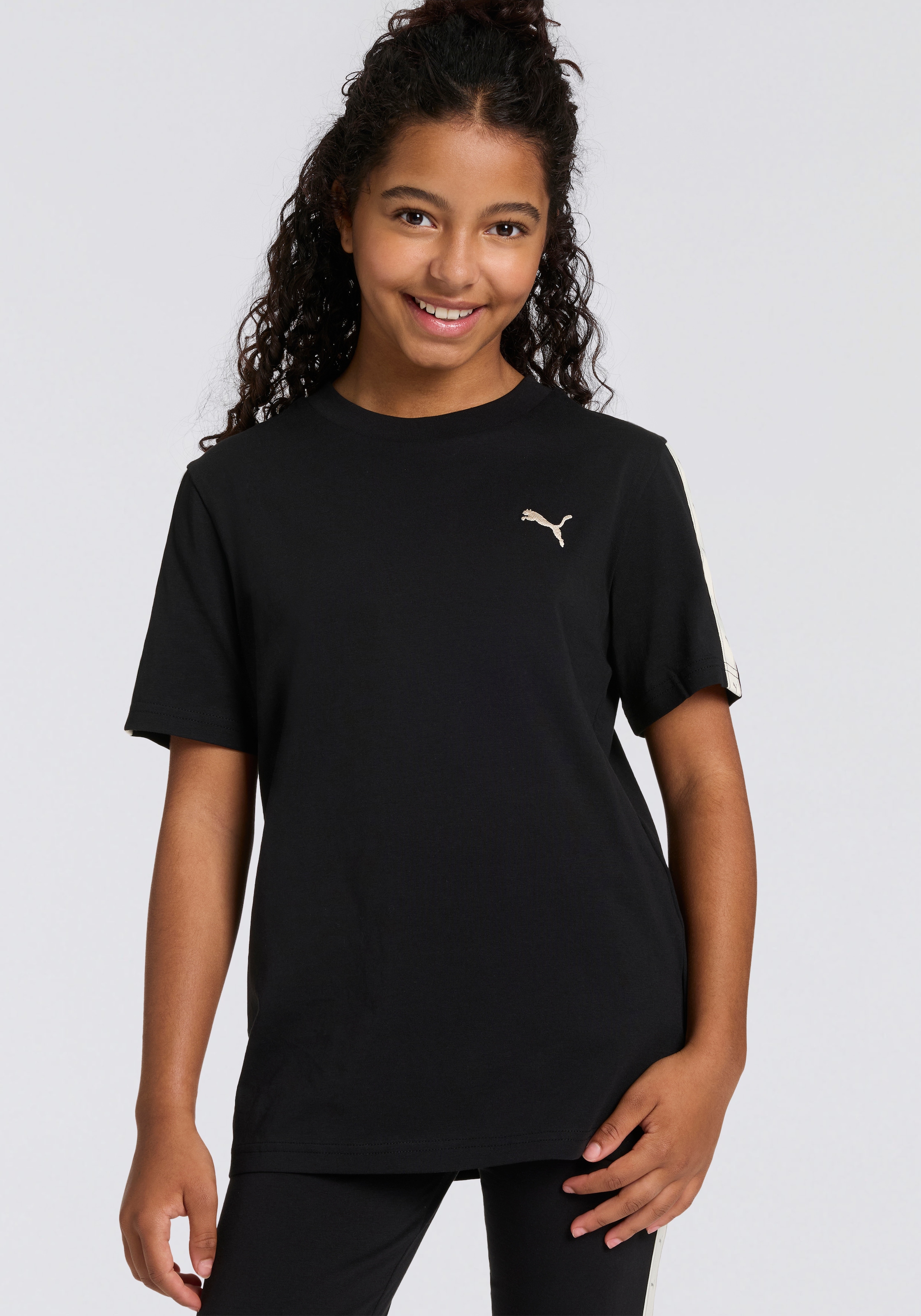 PUMA T-Shirt "ESS TAPE TEE G" Regular Fit, Kurzarm, für vielseitige Aktivitäten, aus Baumwolle