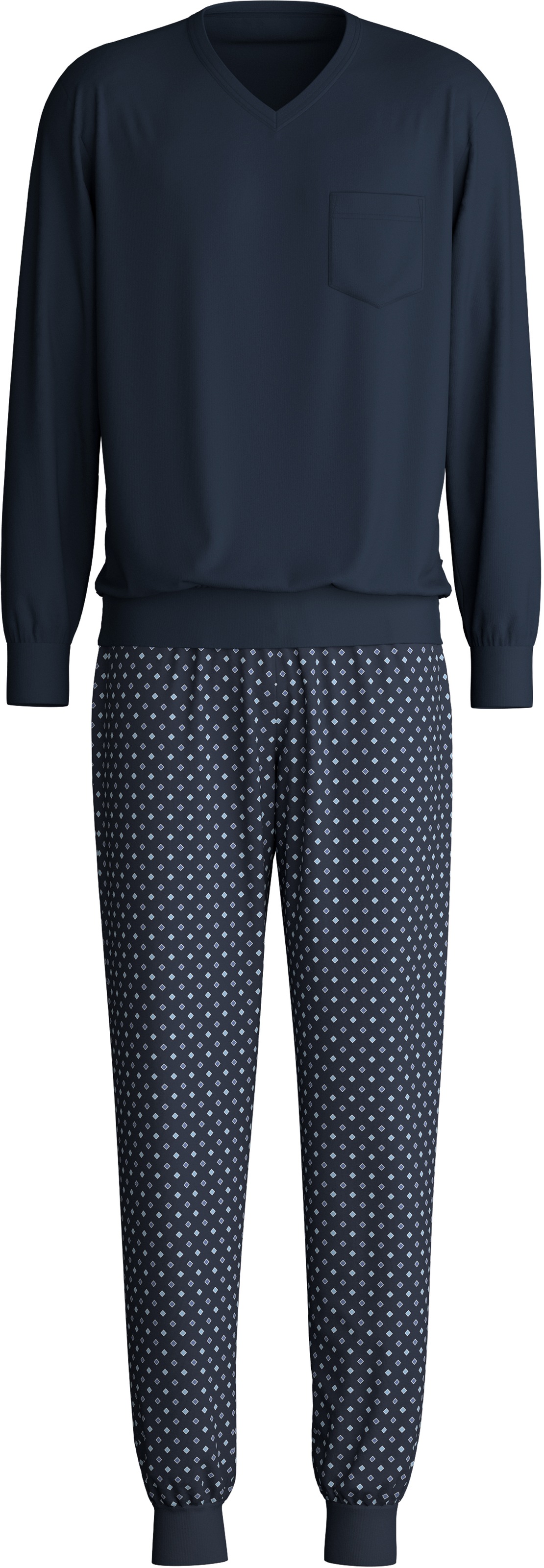 CALIDA Schlafanzug "Relax Streamline", (2 tlg.), mit V-Neck und Bündchen günstig online kaufen