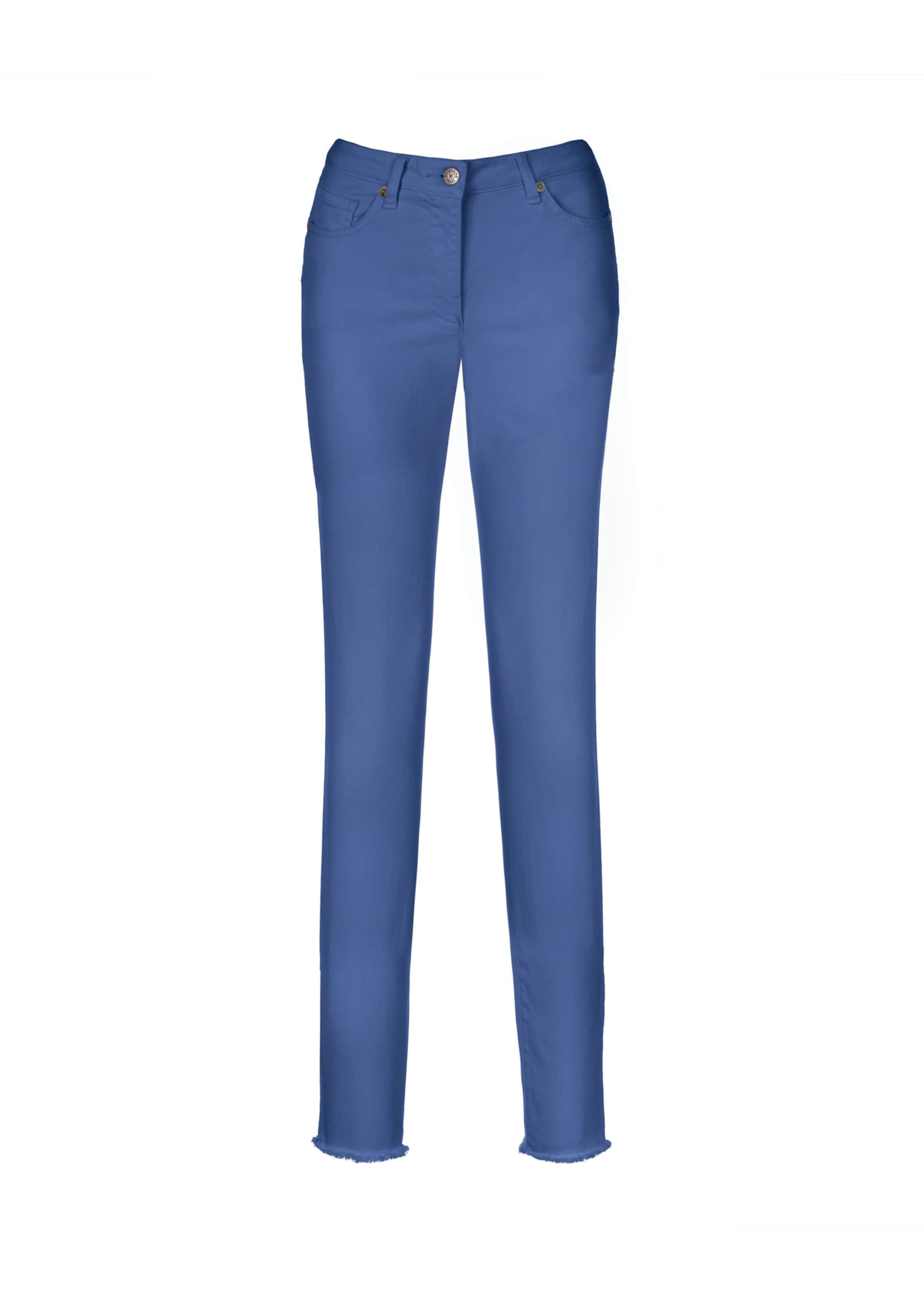 MADELEINE Regular-fit-Jeans »Jeans Mid Waist Skinny-Hose mit Fransen«