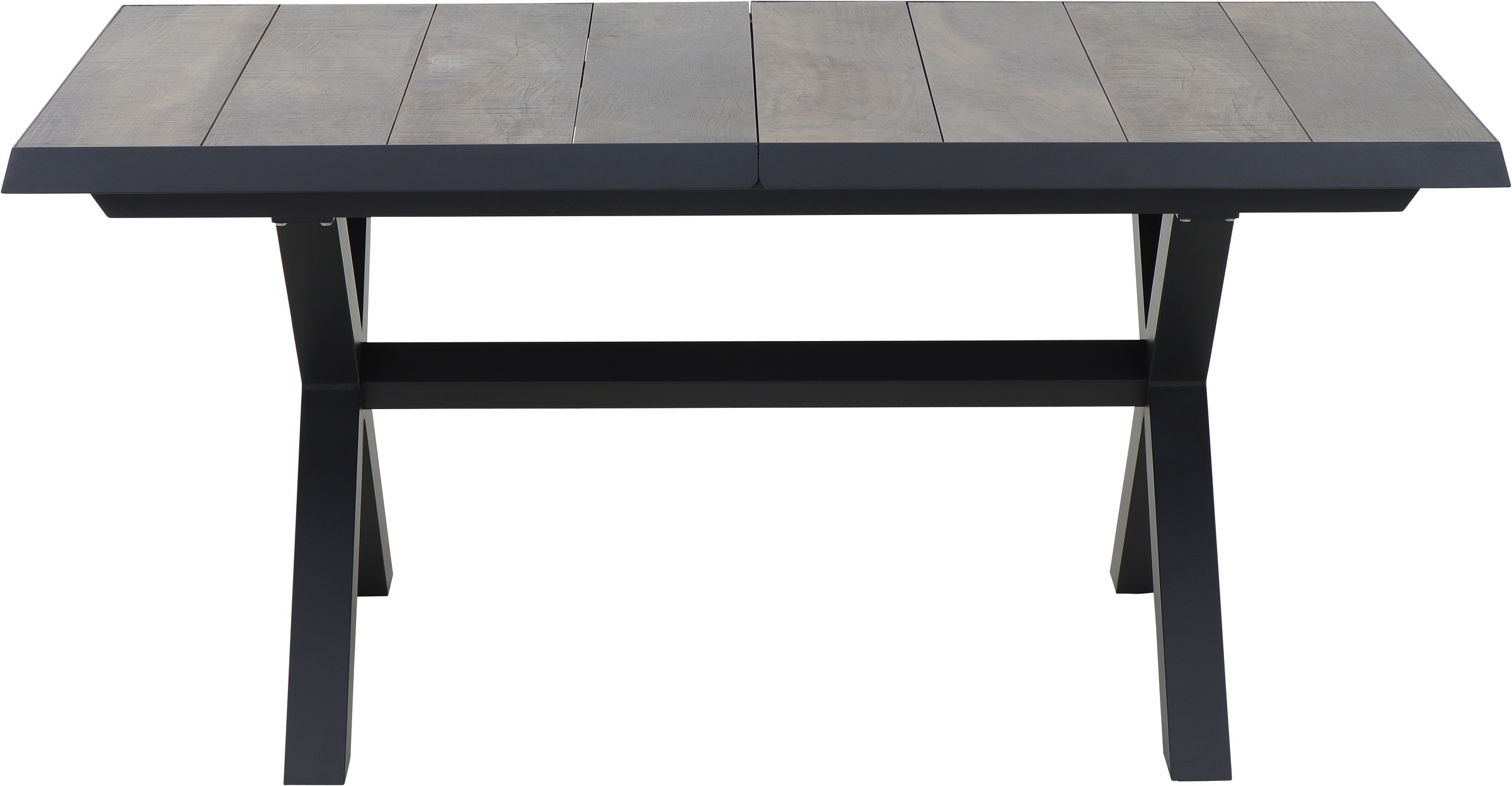 Siena Garden Gartentisch »SINCRO Ausziehtisch 160/200x90cm matt anthrazit« Aluminiumgestell matt anthrazit, Tischplatte aus Keramik, washed grey