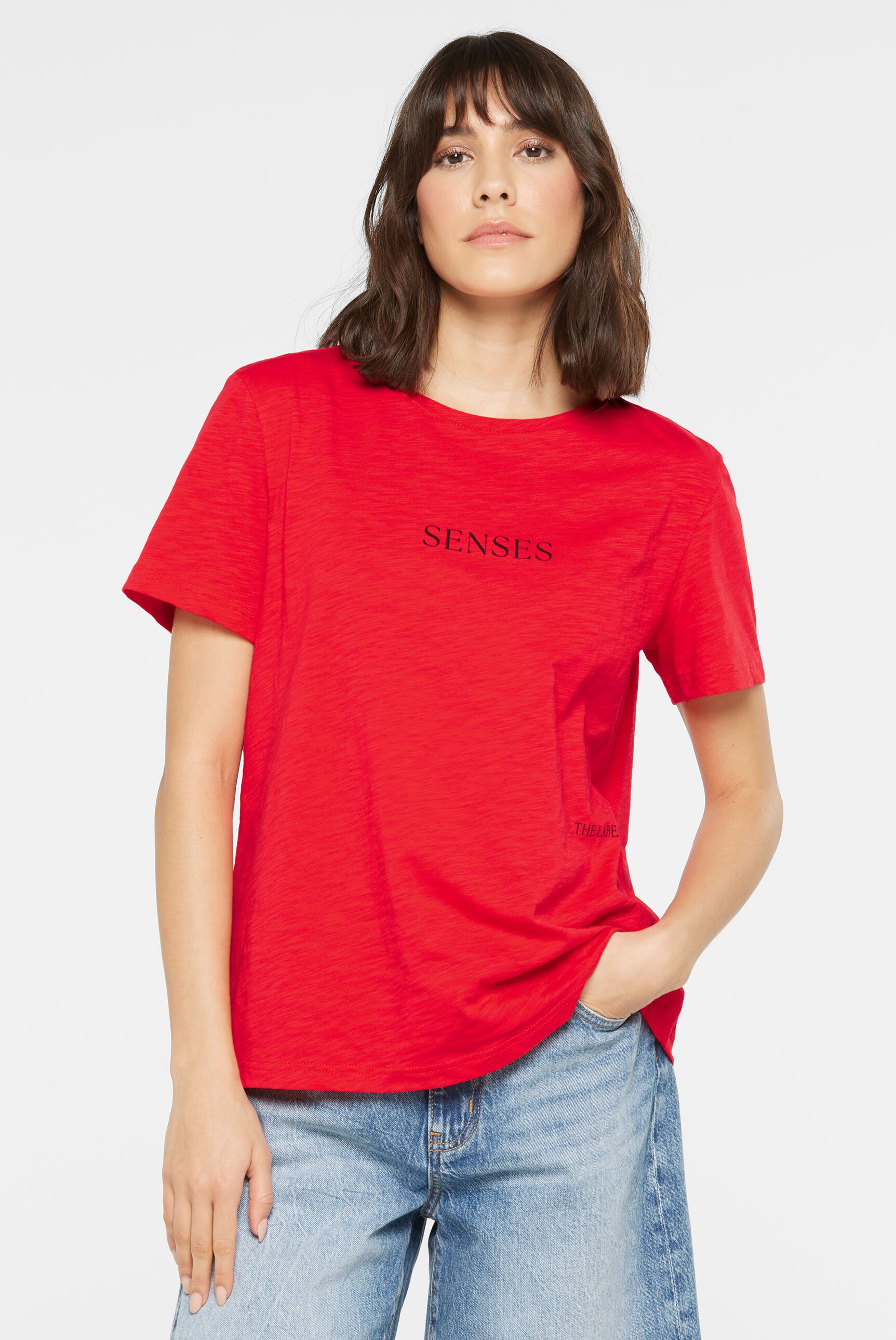 SENSES.THE LABEL Rundhalsshirt aus Baumwolle