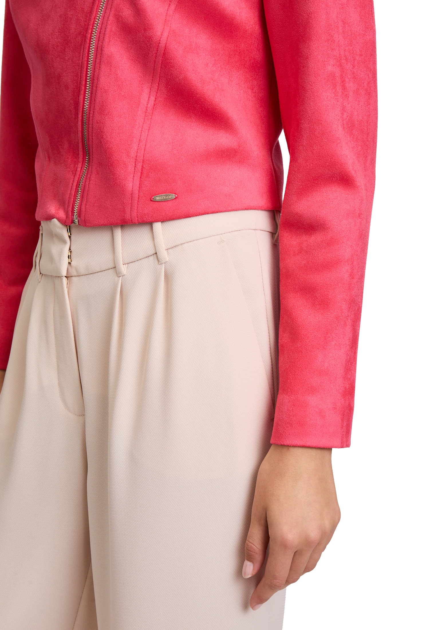 Betty&Co Jackenblazer »Betty & Co Damen Bikerjacke mit Stehkragen«, Material