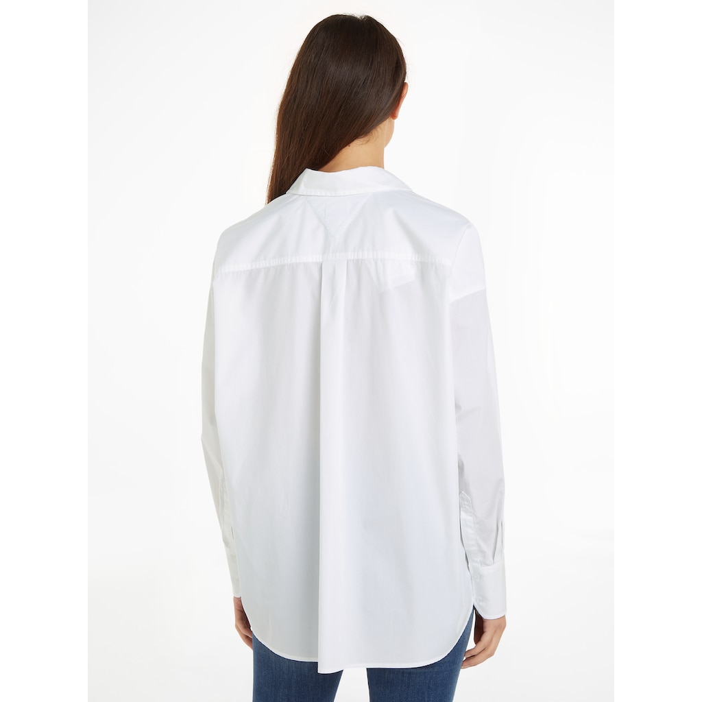 Tommy Jeans Curve Shirtbluse »TJW SP OVR SCRIPT SHIRT EXT«, Große Größen