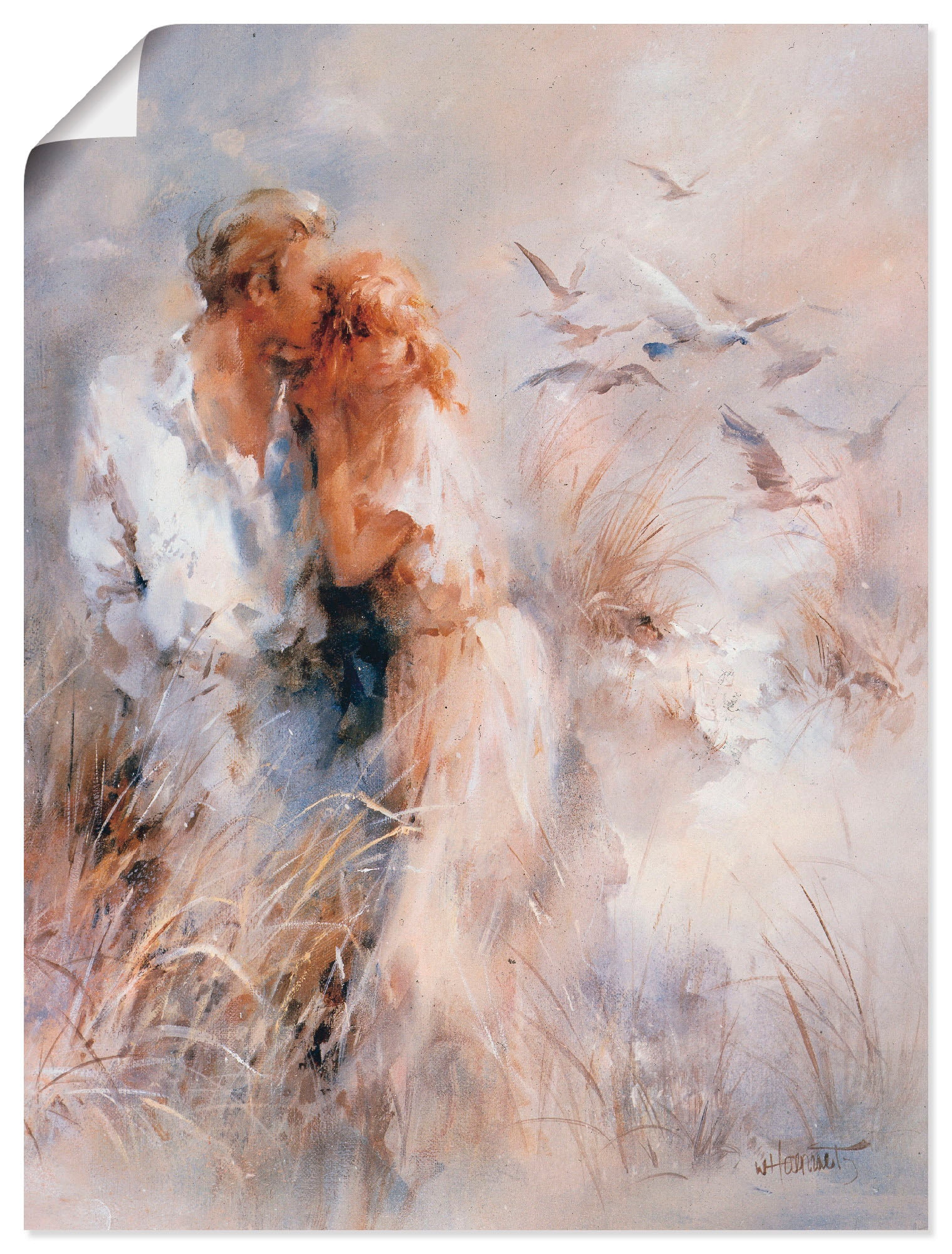 Artland Wandbild "Dichte Harmonie" Paar 1 Stk. tlg. als Leinwandbild, Poster in verschied. Größen