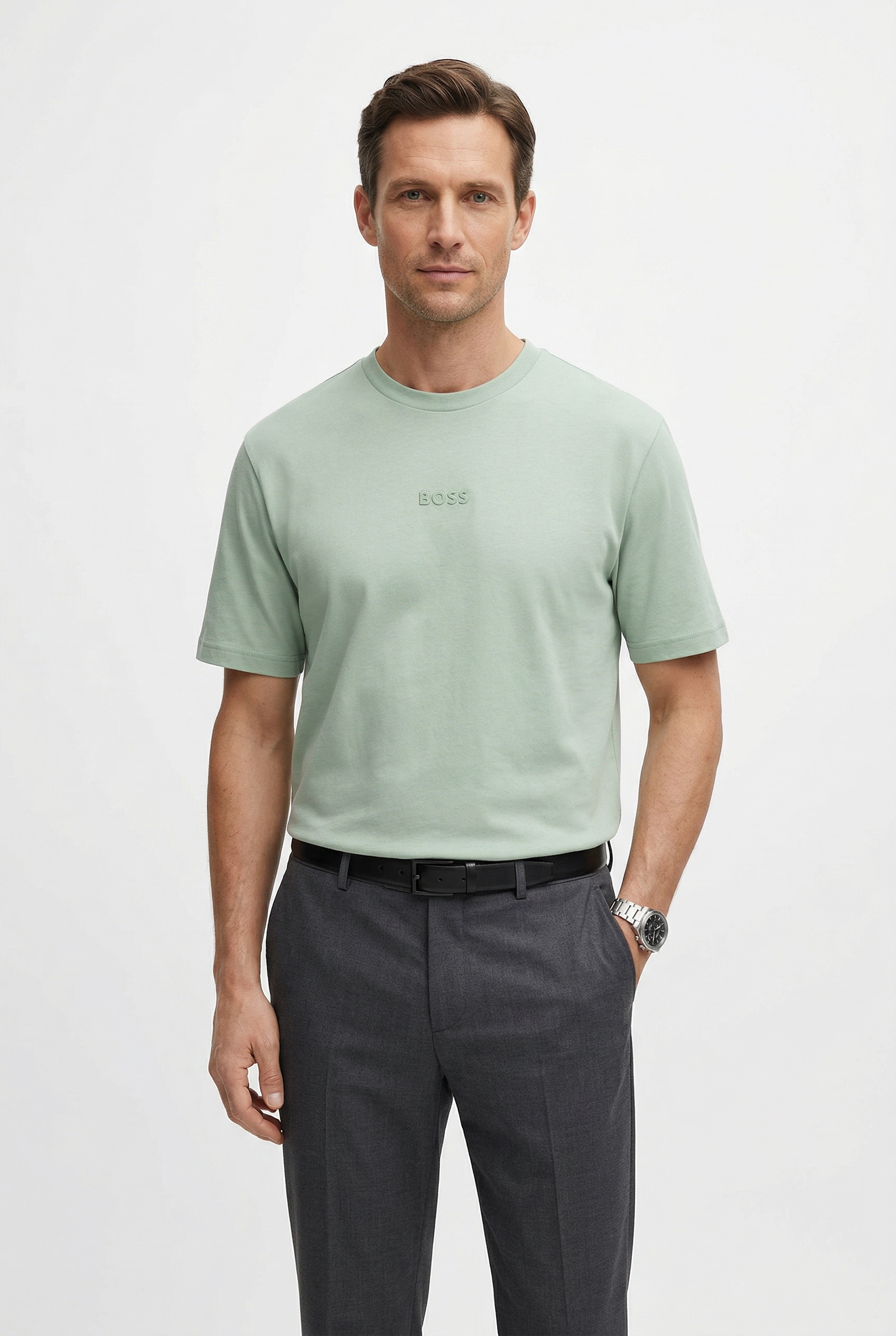 BOSS GREEN T-Shirt "Tee 10 Relaxed Fit" Rundhalsausschnitt, relaxed Fit, reine Baumwolle