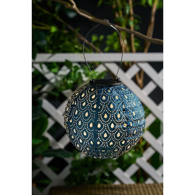 Pauleen LED Laterne »Sunshine Charm Lampion Solar blau Tyvek Vlies«, 1  flammig-flammig | BAUR