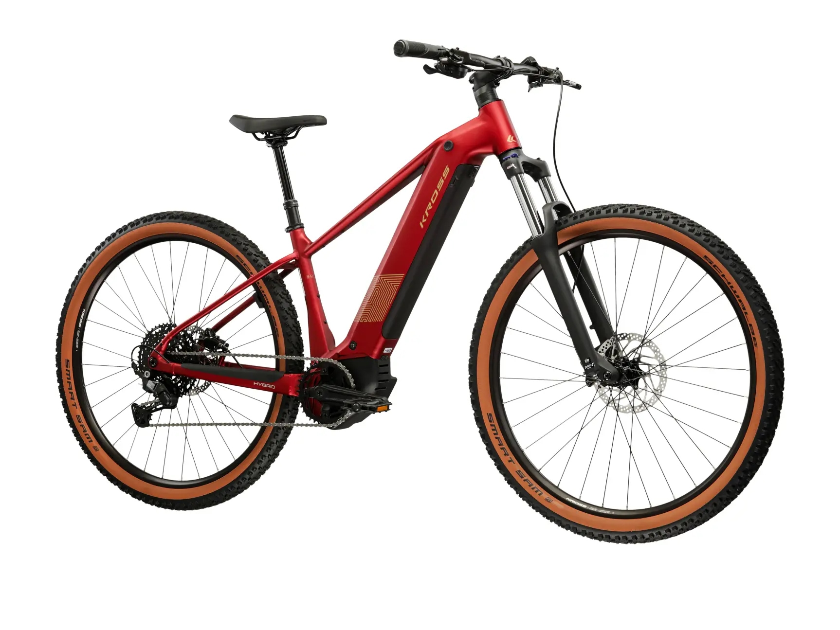 Kross »Influx Hybrid 3.0 21,3Ah / 800 Wh 29 Zoll rot 10 Gänge 2026« 10 Gang Shimano CUES U6000 Schaltwerk Kettenschaltung Mittelmotor 250 W