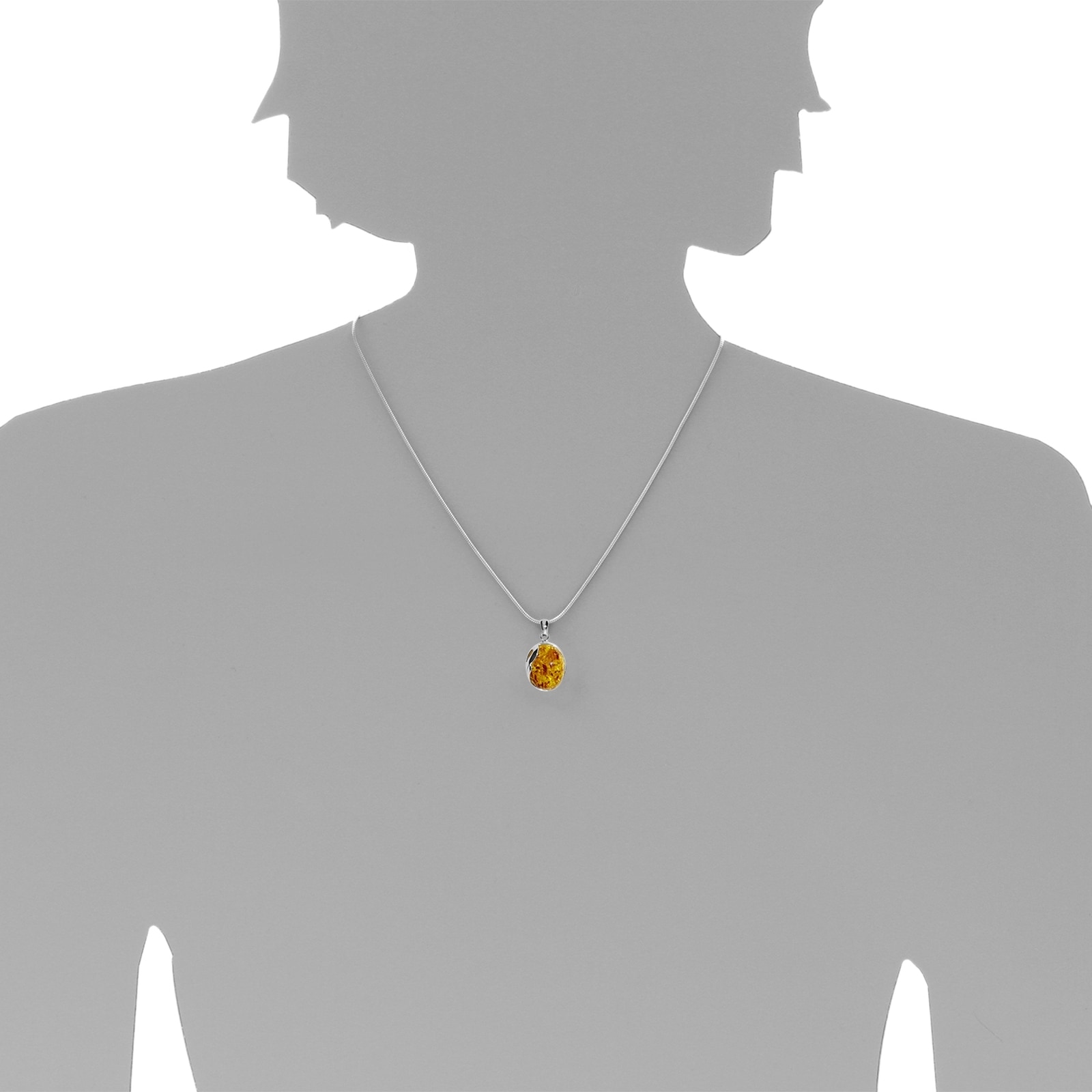 OSTSEE-SCHMUCK Kettenanhänger »- Melanie - Silber 925/000 - Bernstein« ()