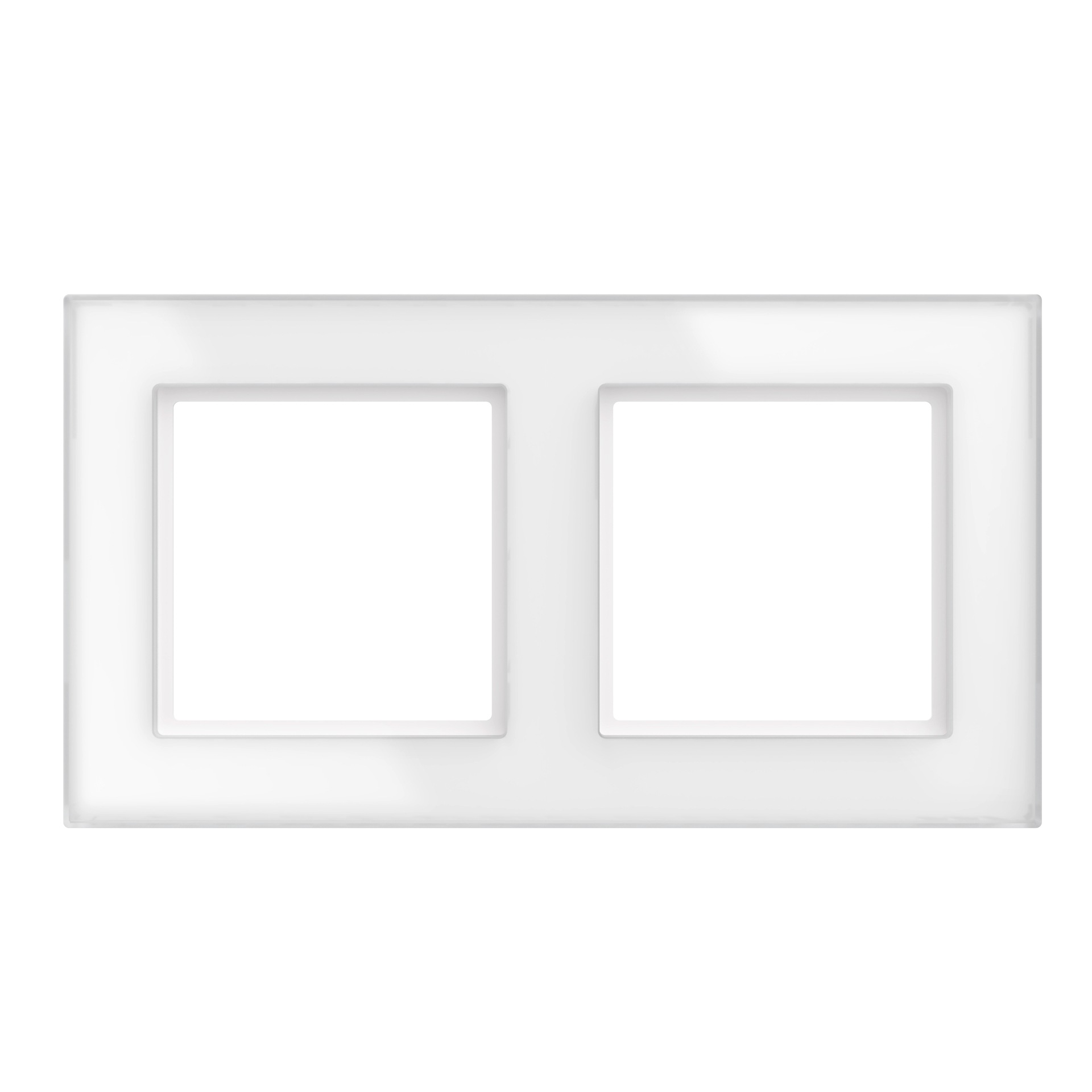 HOMEMATIC IP Smart-Home-Zubehör "Glasrahmen – 2-fach", B:12,5cm H:5cm T:16cm, weiß, Smart-Home-Stationen