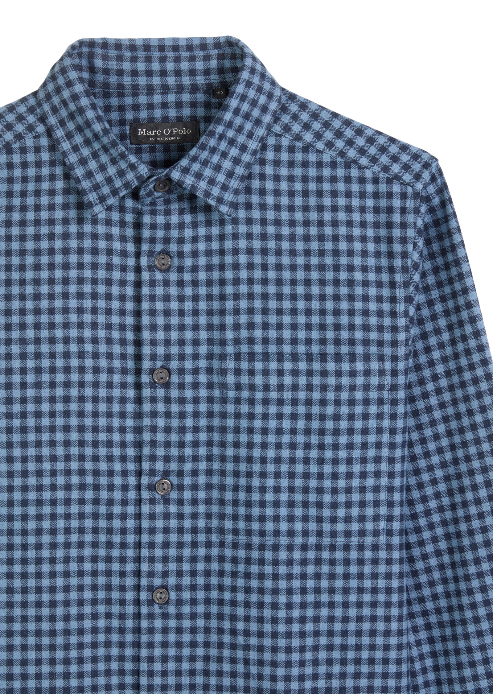 Marc O'Polo Langarmhemd »aus Baumwolle in Flanell-Optik«