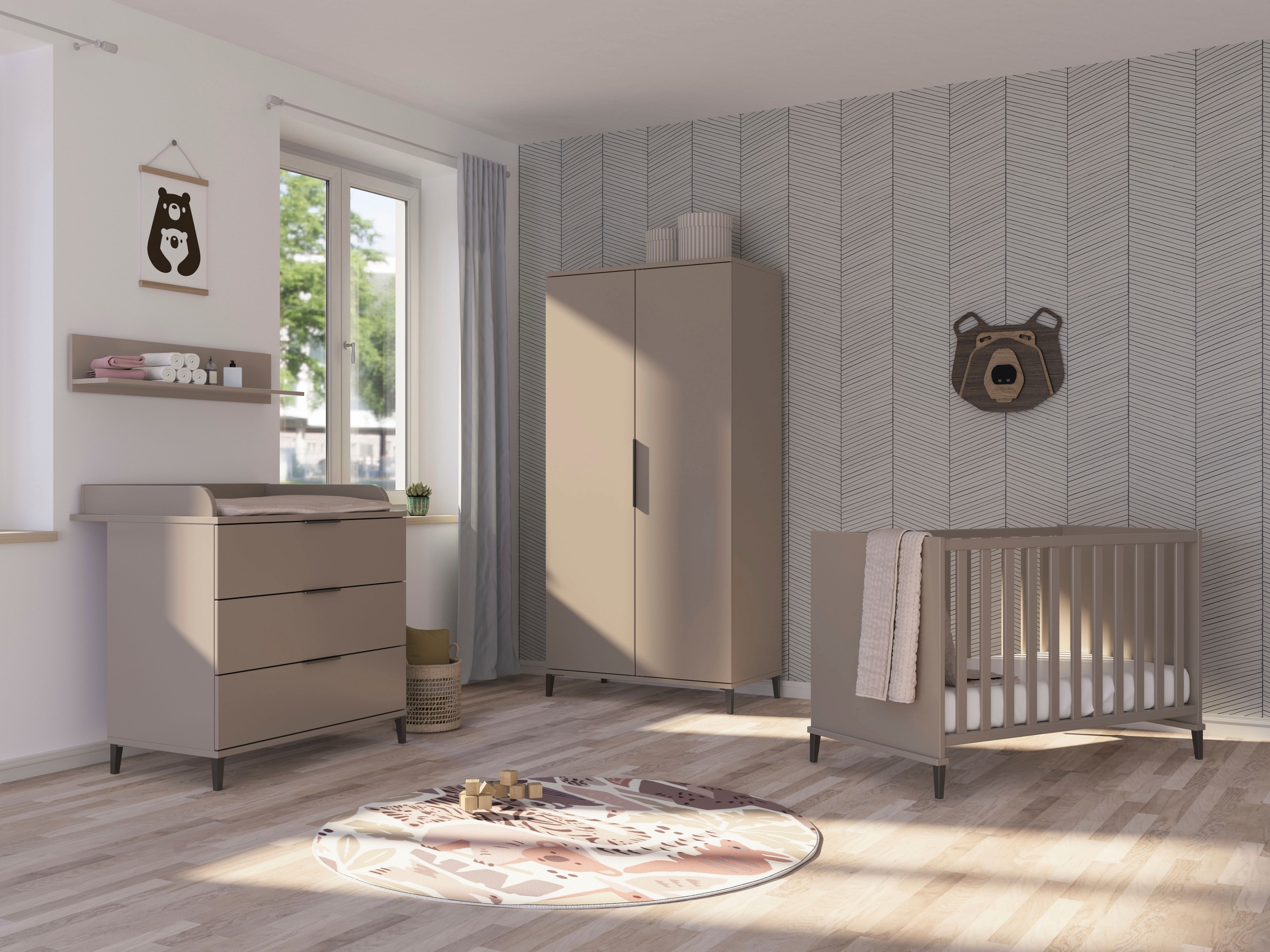 Home affaire Babybett "ARI", 4-fach höhenverstellbar, umbaubar zum Juniorbe günstig online kaufen