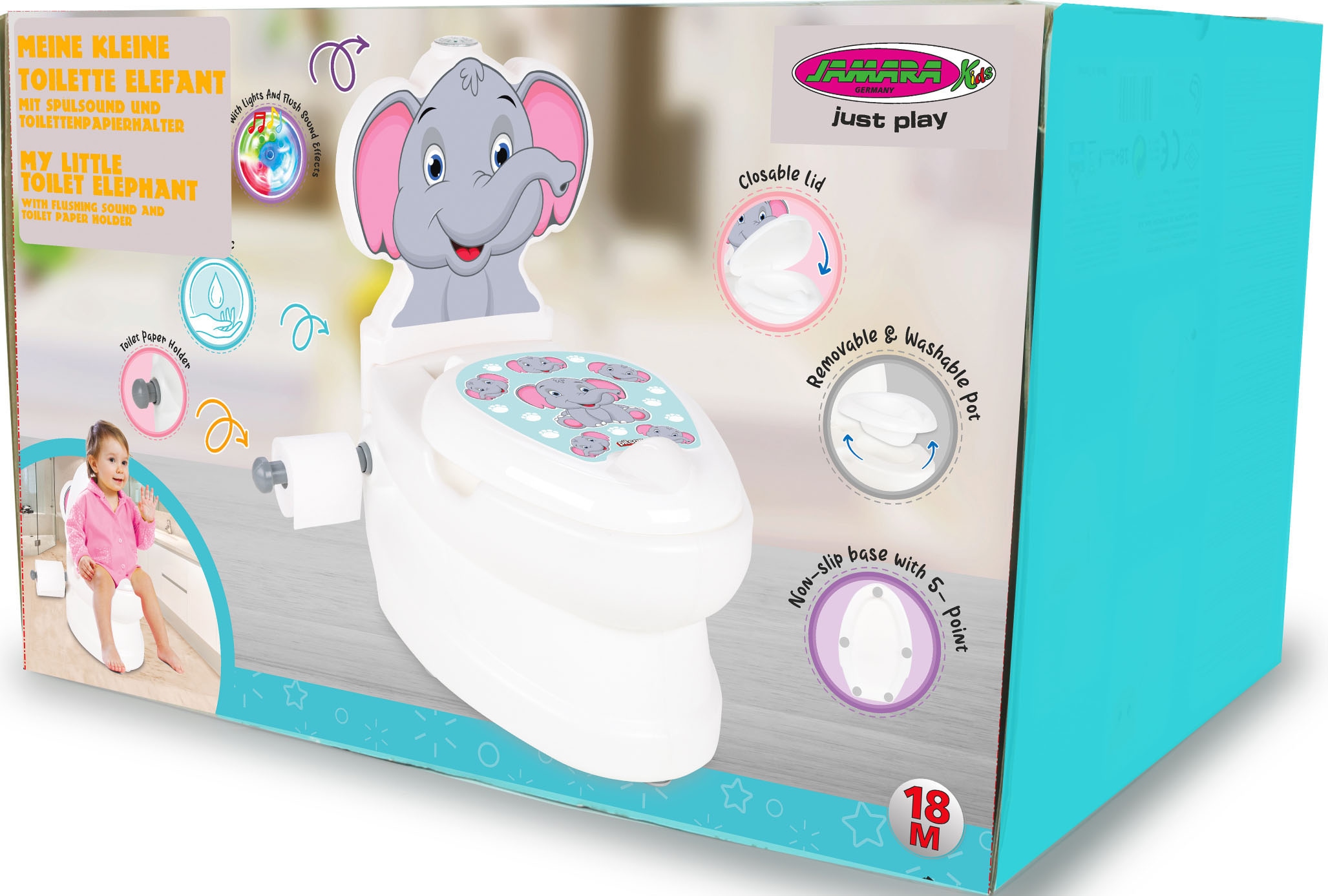 online Toilettentrainer kleine Toilettenpapierhalter und Jamara BAUR »Meine Elefant«, kaufen Spülsound Toilette, mit |