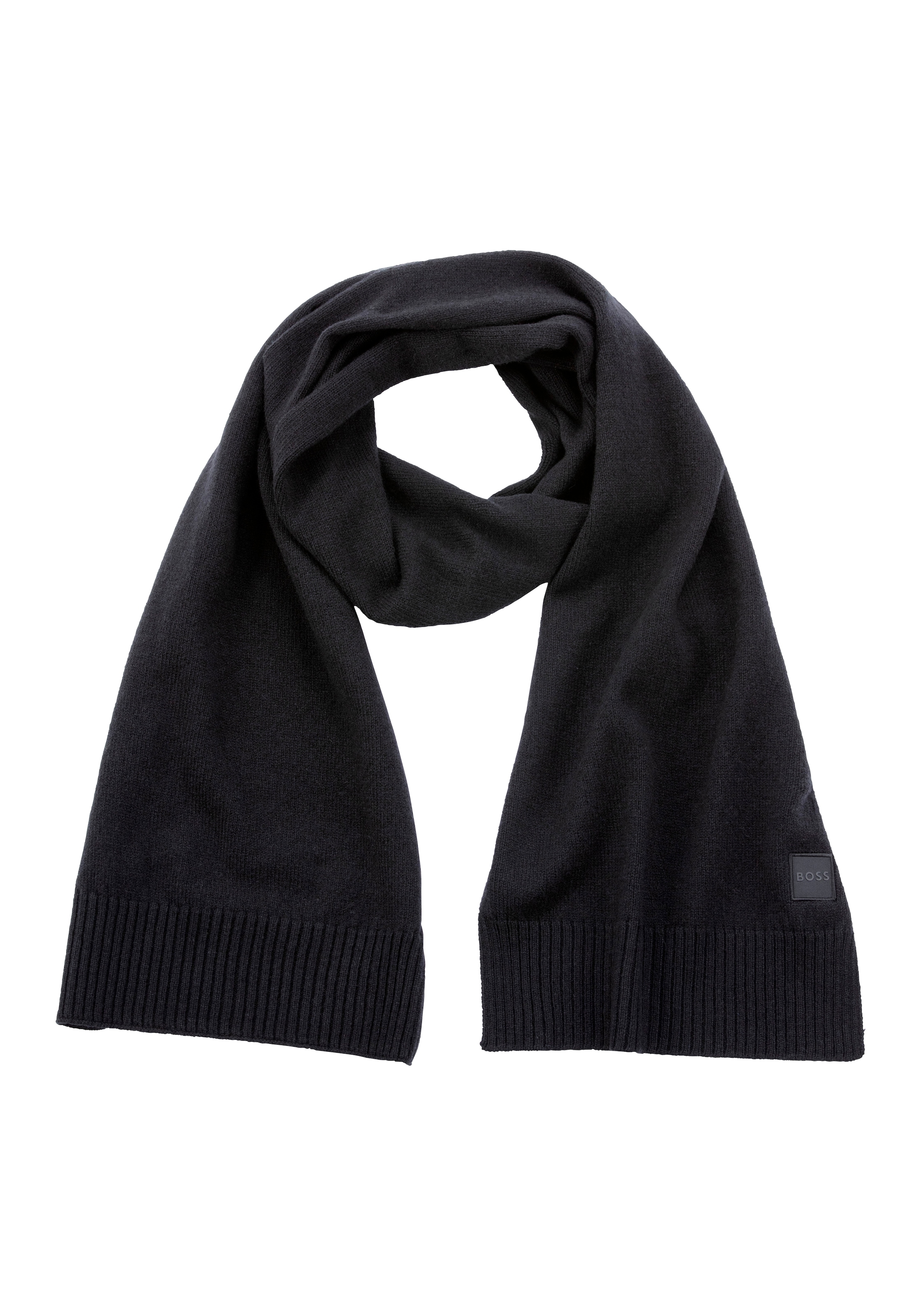 BOSS ORANGE Strickschal Akaio_R_Scarf, 50% Wolle günstig online kaufen