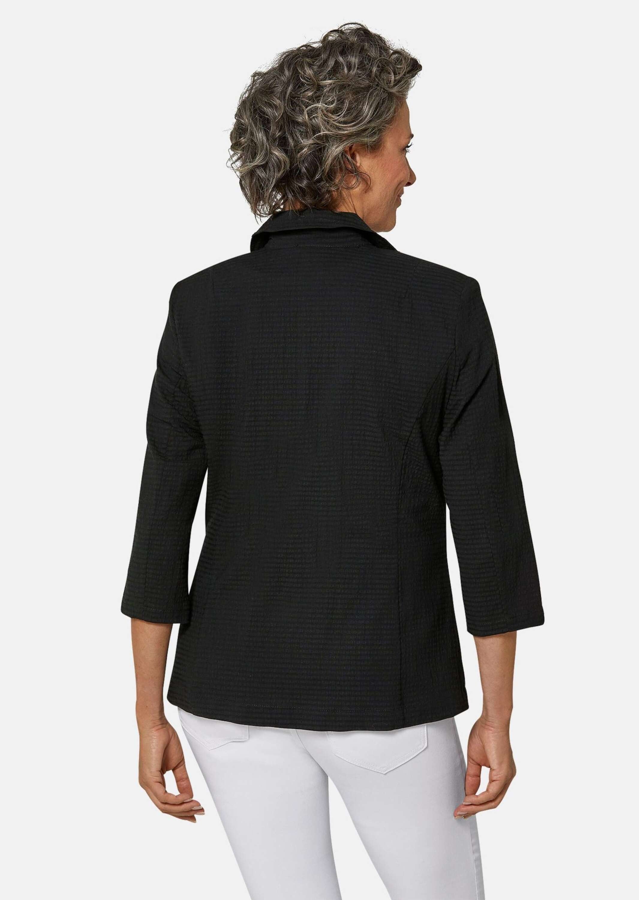 GOLDNER Jackenblazer »Blusenblazer Leichte Blusenjacke in Seersucker-Qualität«