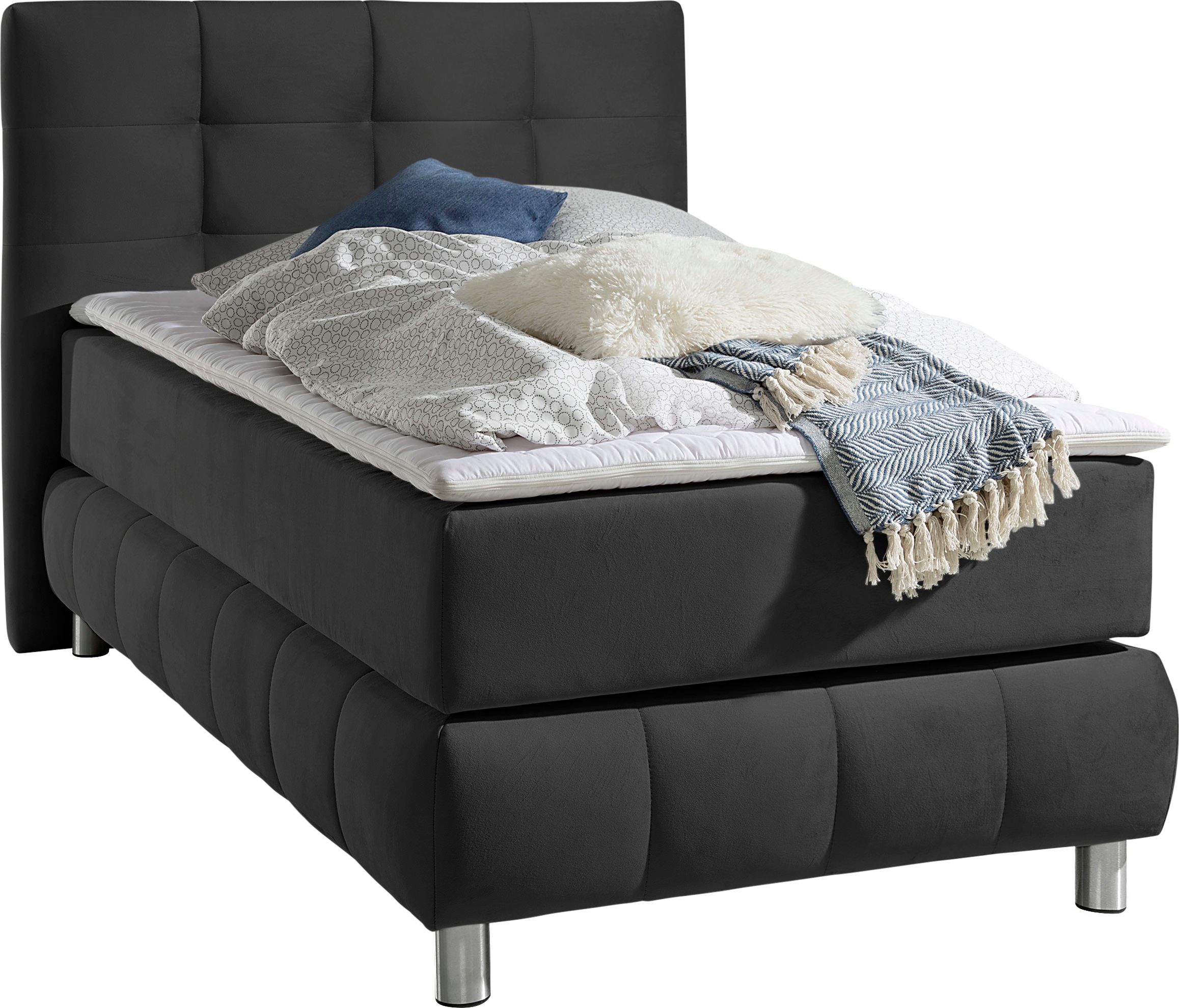 Home affaire Boxspringbett "Salo" incl. Topper, 6 Breiten, 2 Härtegrade, TF günstig online kaufen