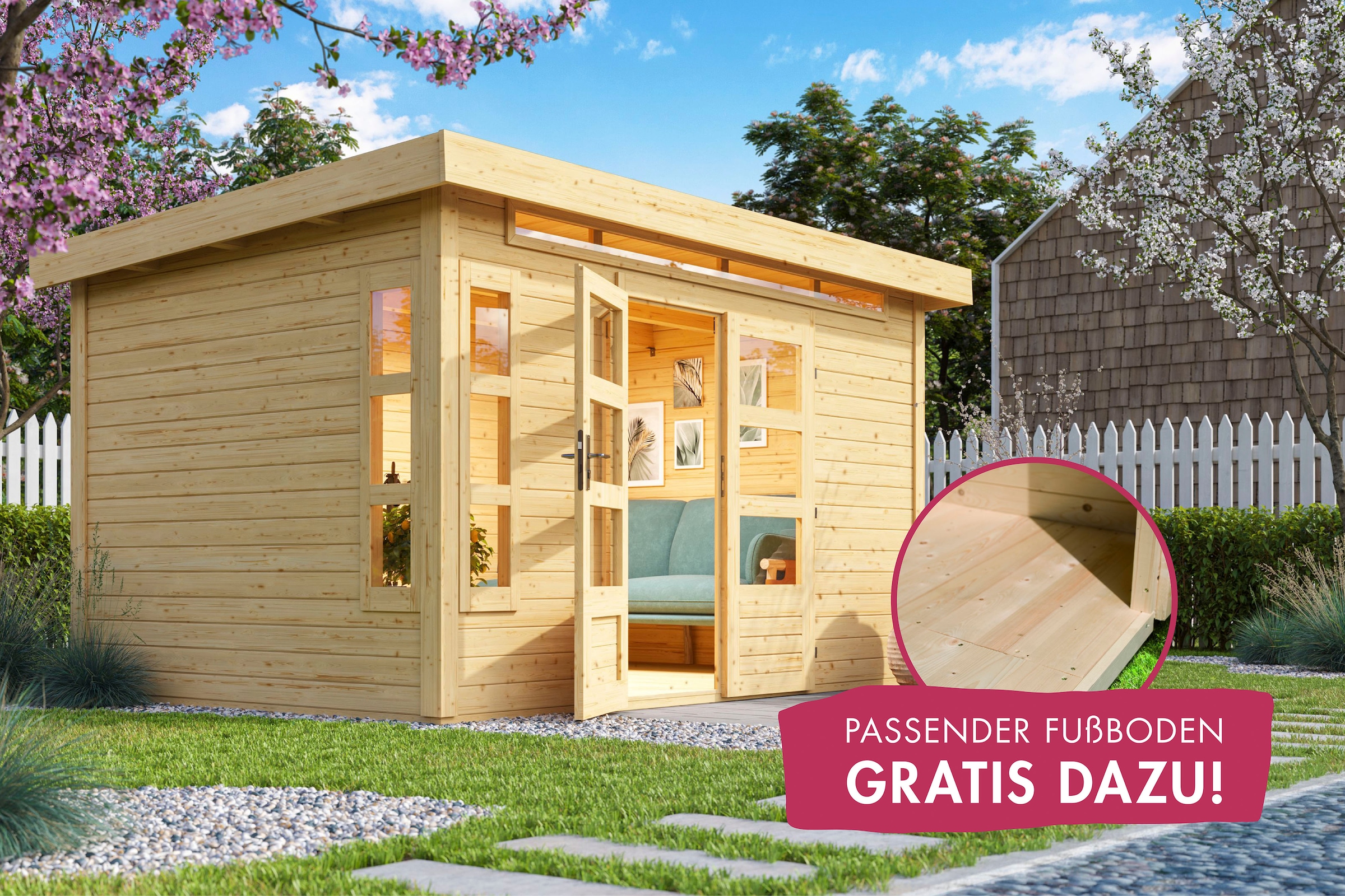 Karibu Gartenhaus "Kolimasee 7", naturbelassen günstig online kaufen