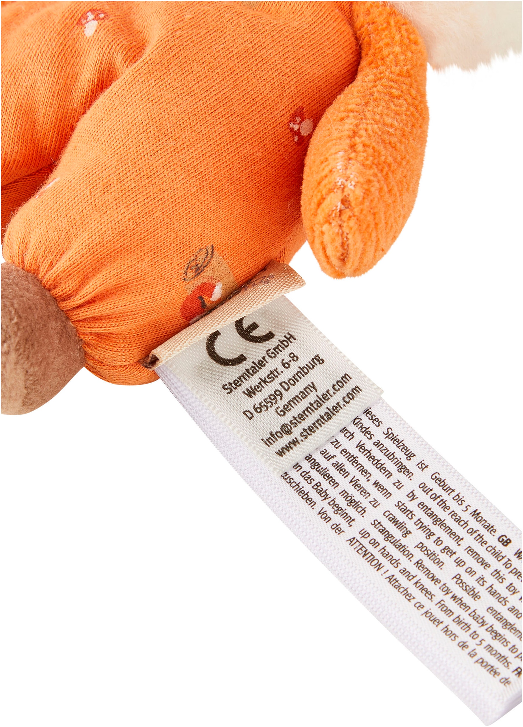 Sterntaler® Kinderwagenkette »Kinderwagenkette Fuchs Filou« mit Silikonelement und Rassel