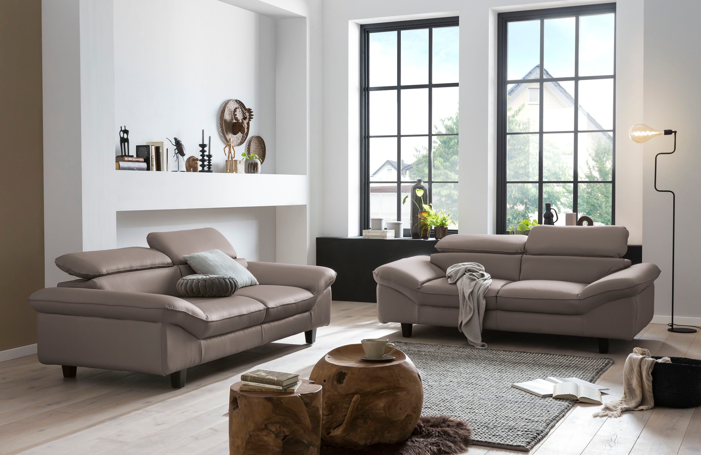 Home affaire 2-Sitzer »Pilot«, Big-Sofa mit Kopfteilverstellung