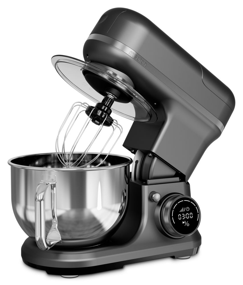Medion® Küchenmaschine »MD 18430, 8 Geschwindigkeitsstufen, Impulsfunktion, 5L Rührschüssel«, Mit umfangreichem Zubehör-Set, Mixeraufsatz, Fleischwolf-Aufsatz