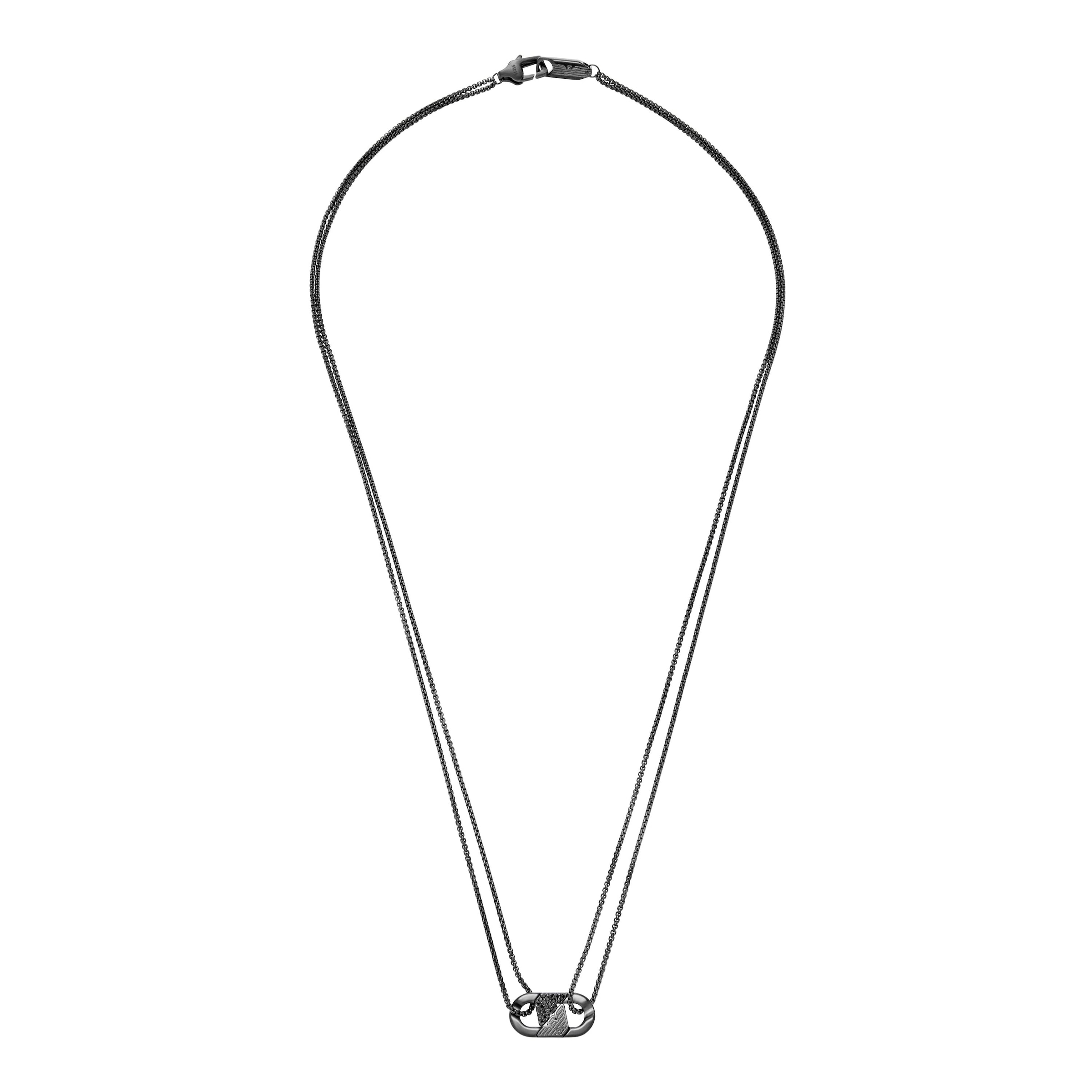 Emporio Armani Kette mit Anhänger »Schmuck Geschenk Edelstahl, EGS3172001, EGS3174710«, mit Glasstein