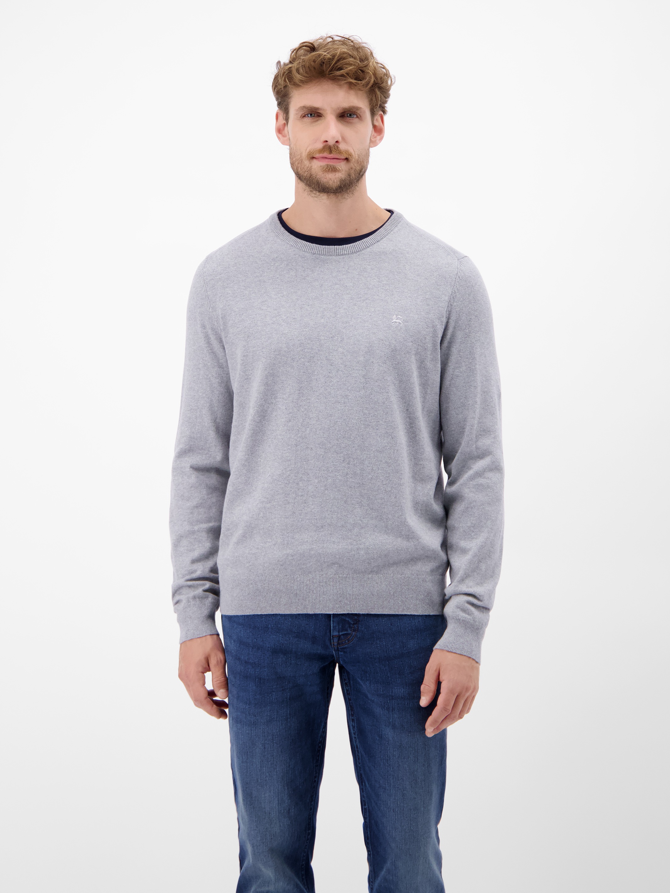 LERROS Strickpullover "LERROS Herren Basic Strickpullover" günstig online kaufen