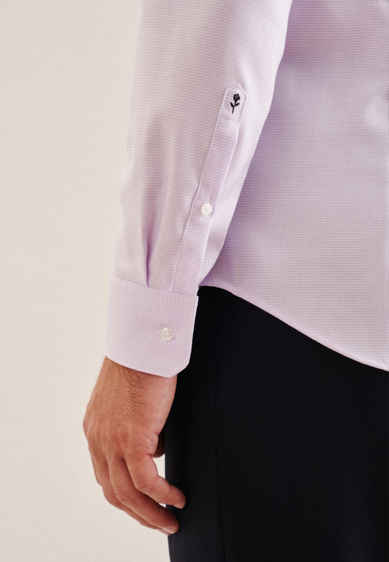 seidensticker Businesshemd »Schwarze Rose«, Shaped Kentkragen Struktur