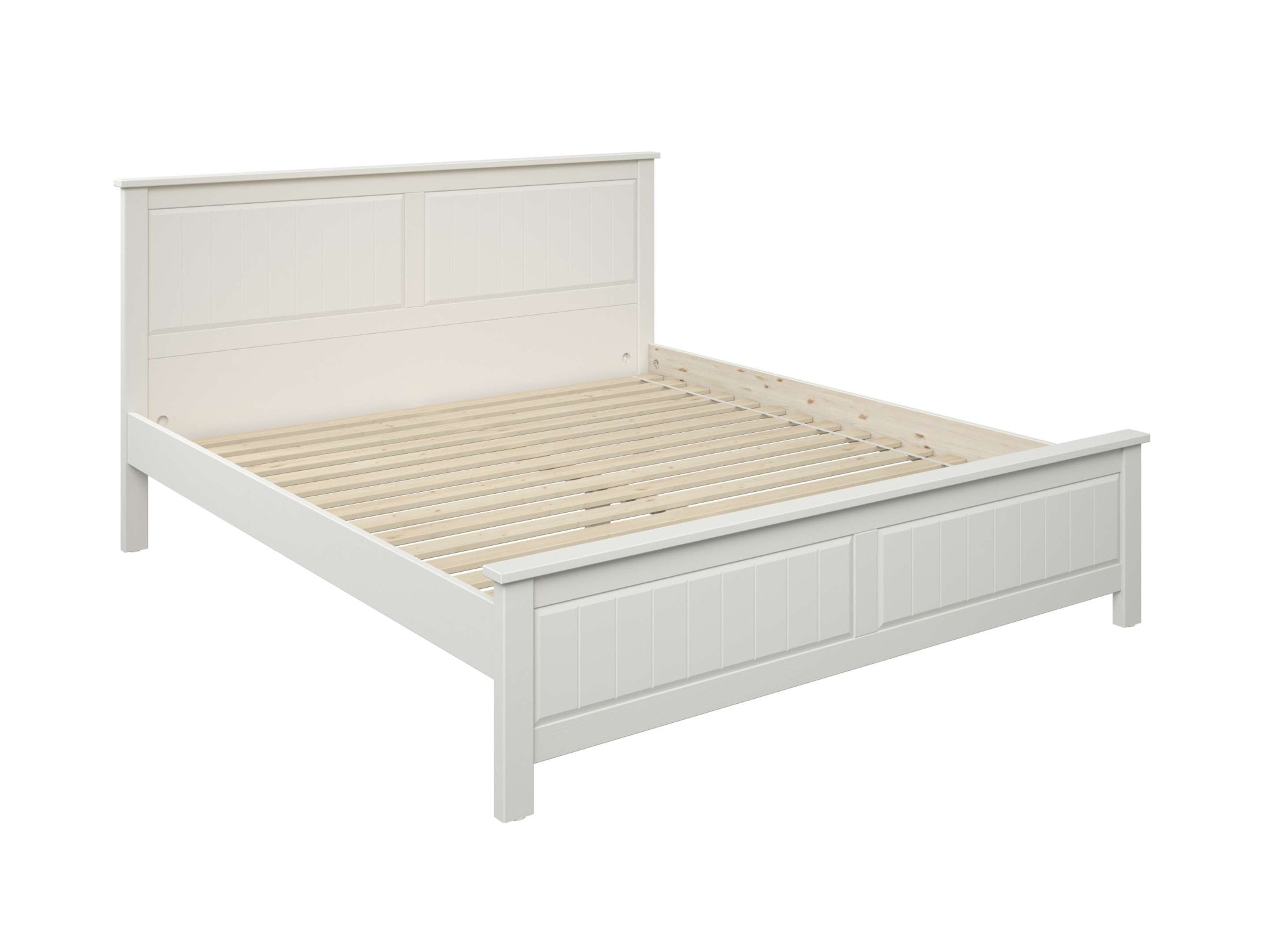 OTTO home Massivholzbett »Northwood, Landhausstil, mit Lamellen und Kassetten, Made in EU« Liegefläche 180x200cm,  inklusive Lattenrost, stilvolles Design, Schubkasten optional (748832)