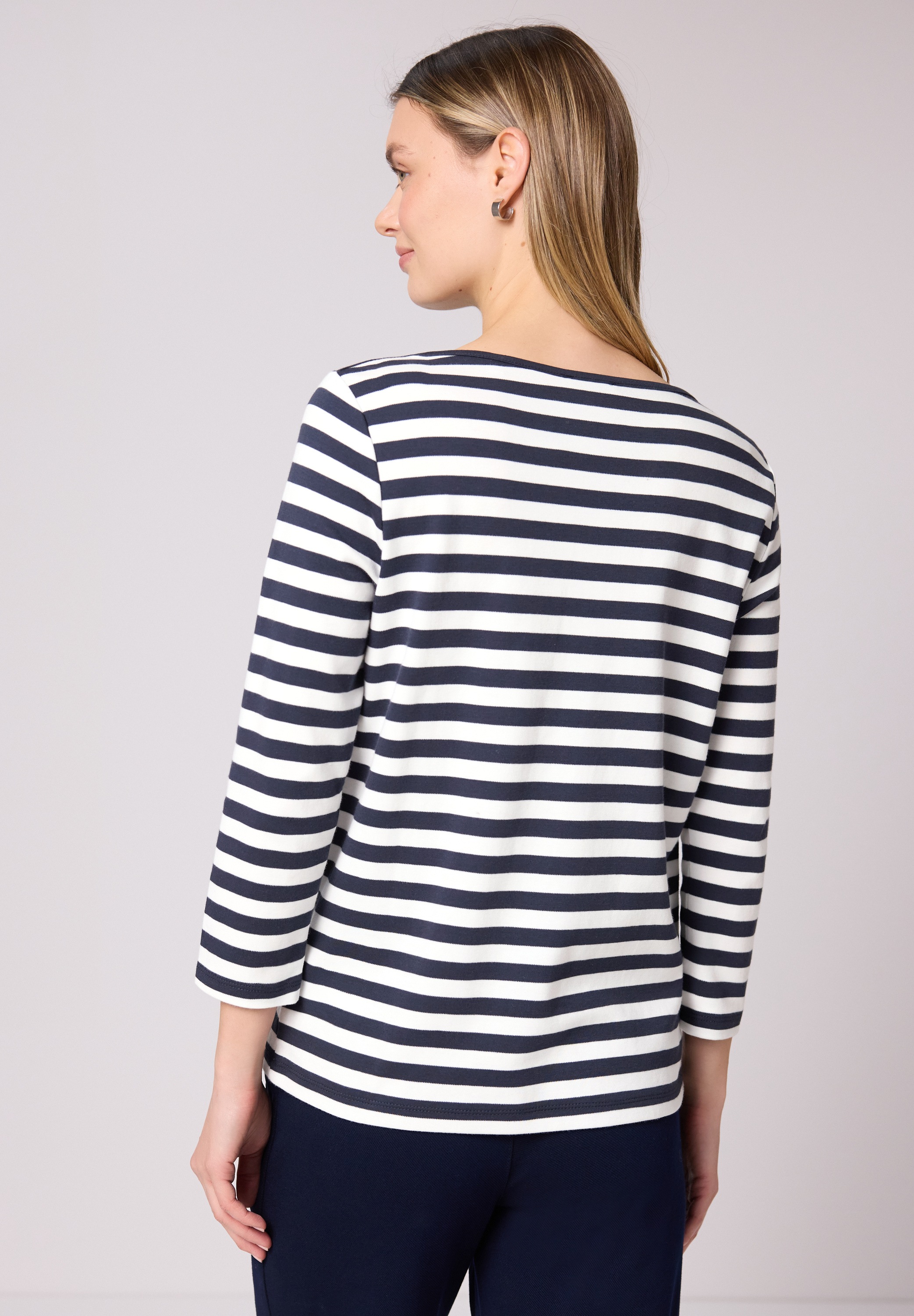 STREET ONE 3/4-Arm-Shirt aus reiner Baumwolle günstig online kaufen