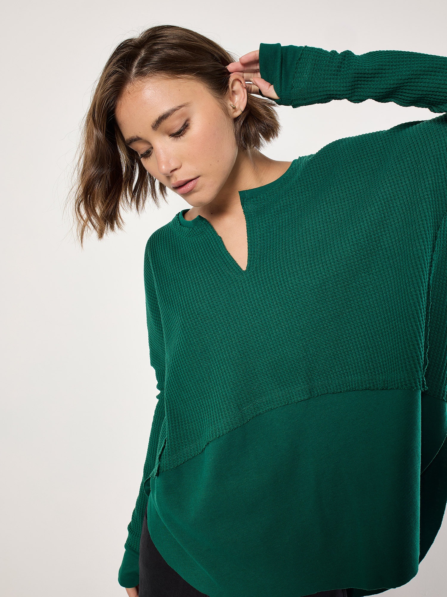 Apricot Oversize-Shirt "Mehrlagiges Top"